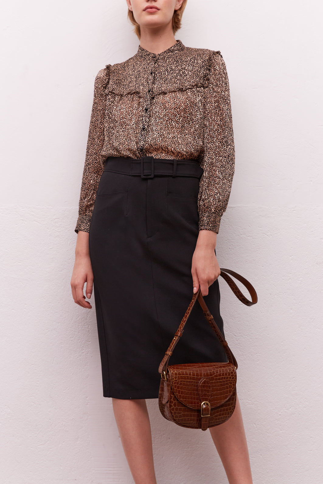 Jupe droite ceinturée - BILLIE Faume - seconde main