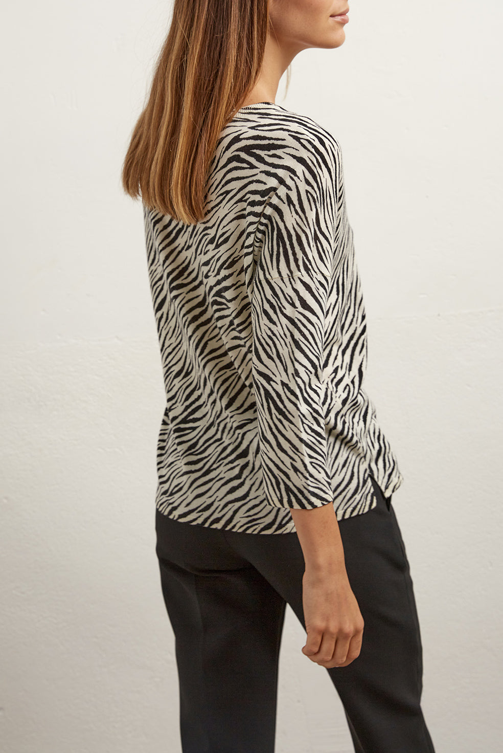 Pull en laine à imprimé animalier Faume - seconde main