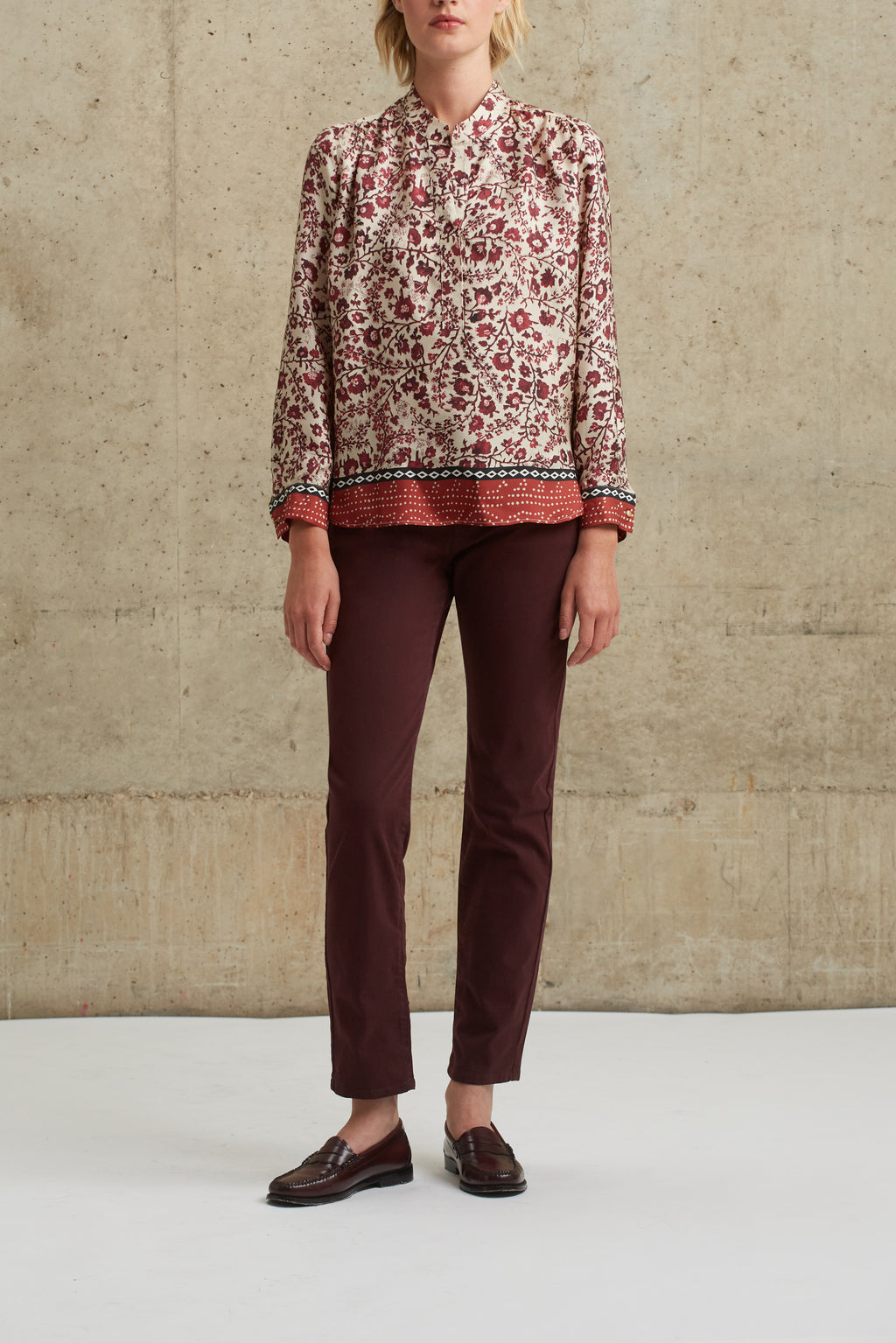 Blouse fluide fleurie - CAMELLIA Faume - seconde main