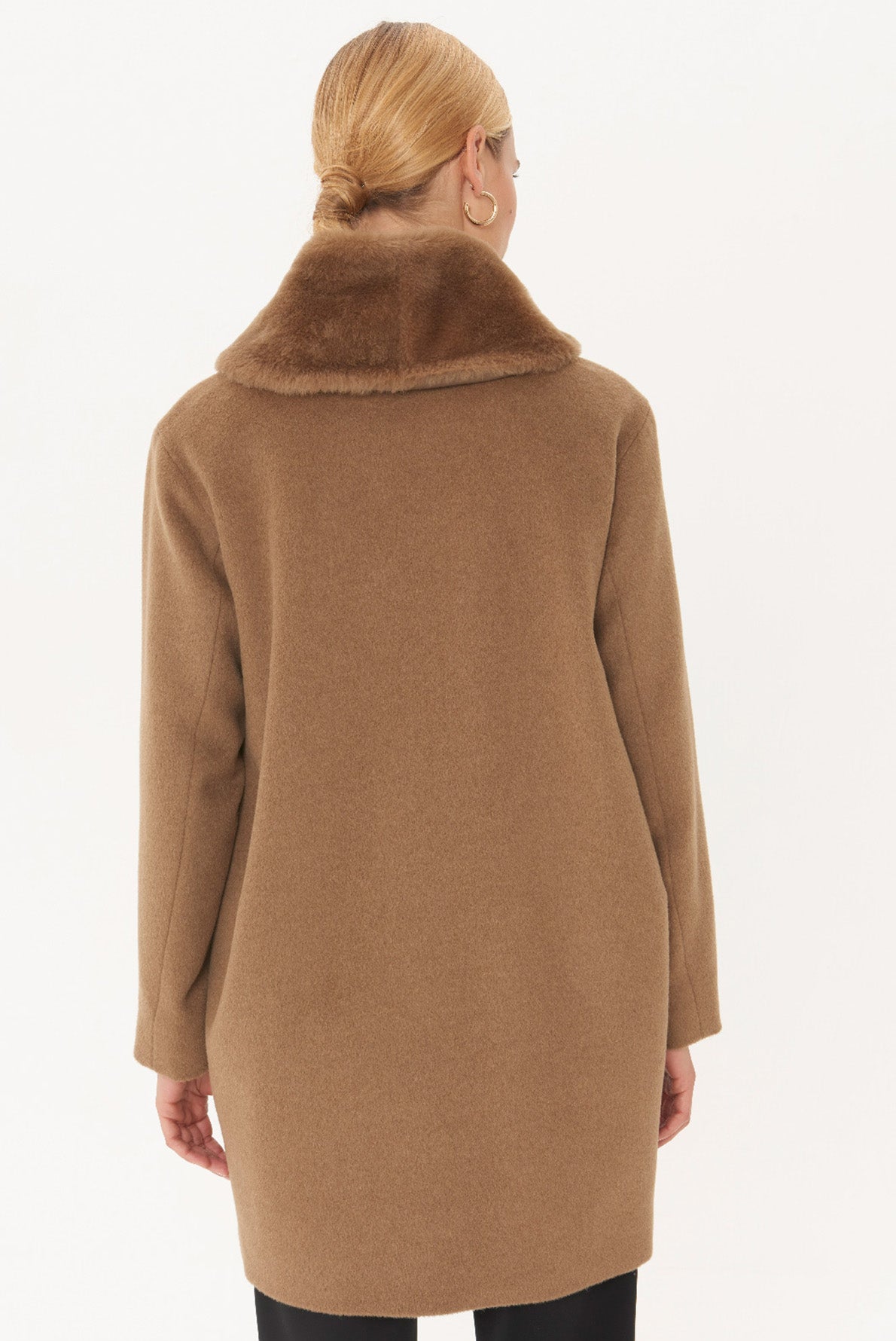 PEDRO - Manteau en laine vierge col amovible Faume - seconde main