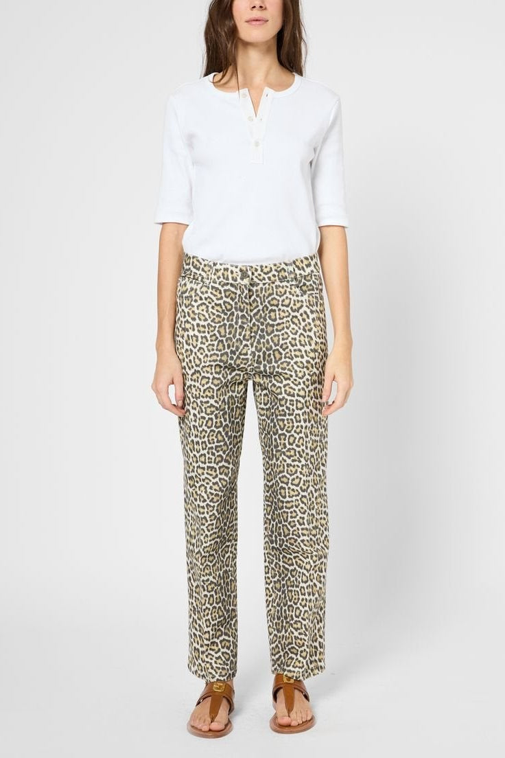 Jean droit léopard - LORIANE Faume - seconde main