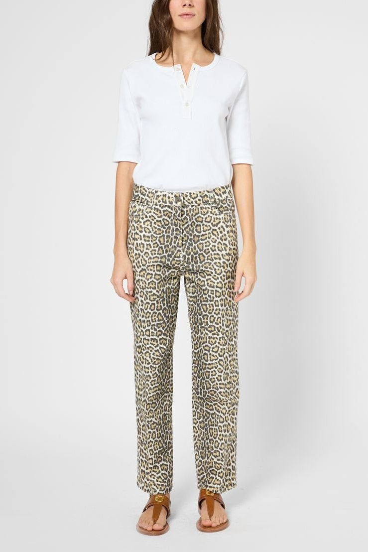 Jean droit léopard - LORIANE Faume - seconde main