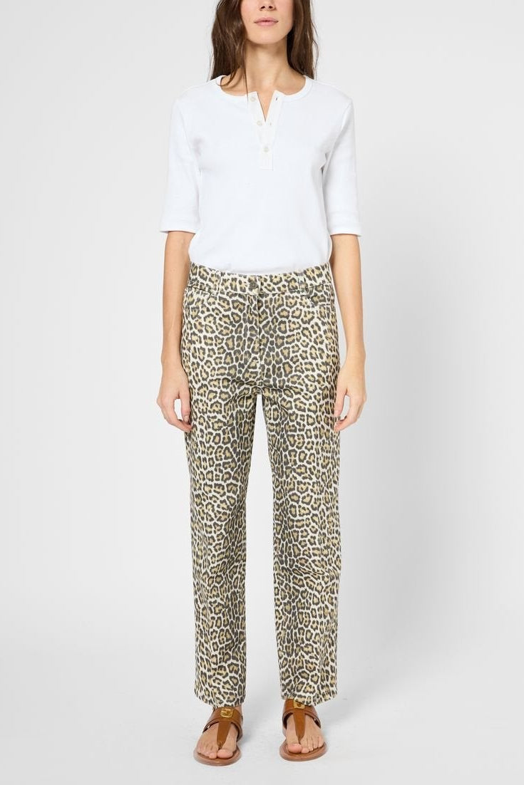 Jean droit léopard - LORIANE Faume - seconde main