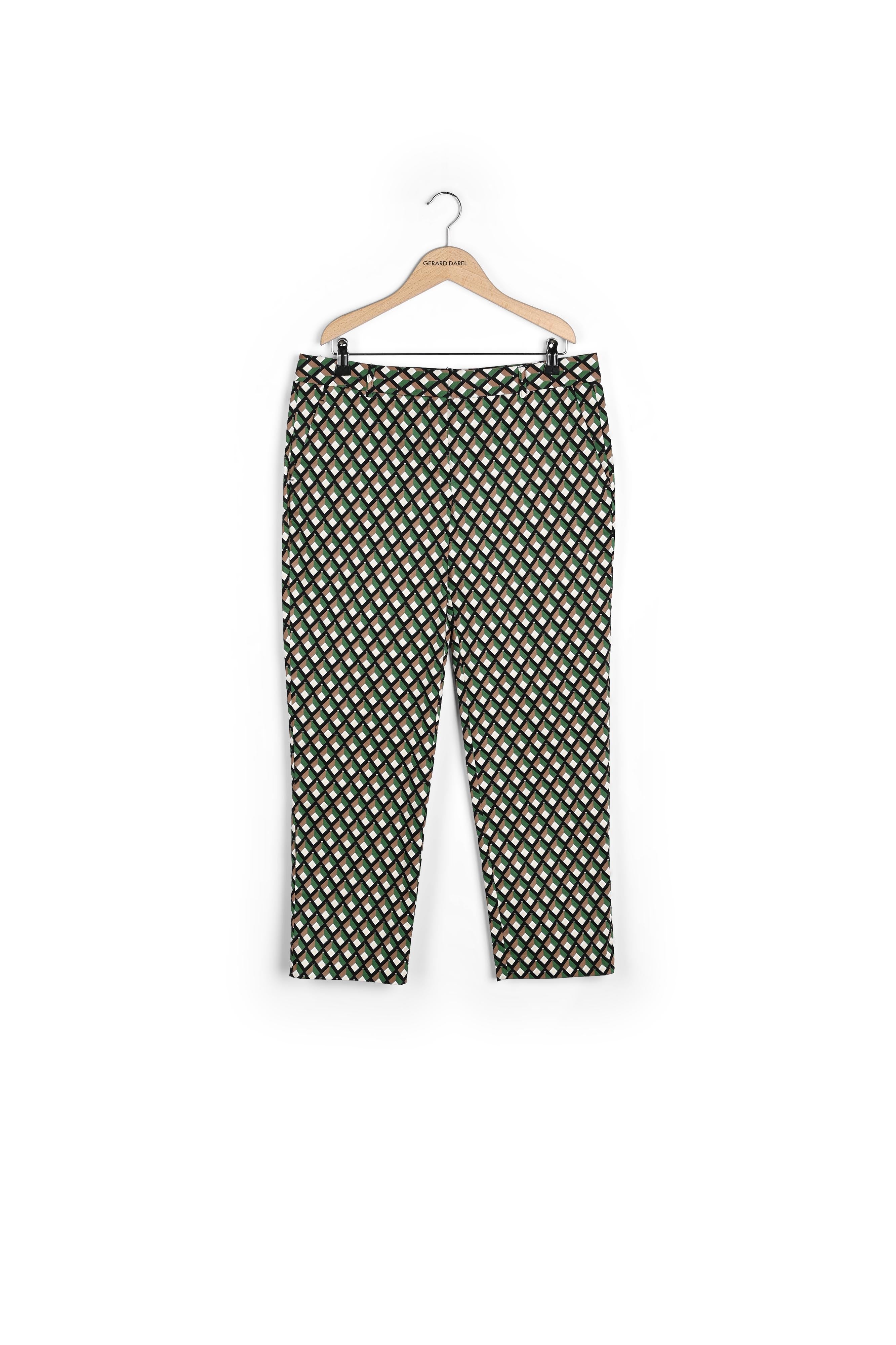 Pantalon en coton imprimé losanges- ELIESS Faume - seconde main