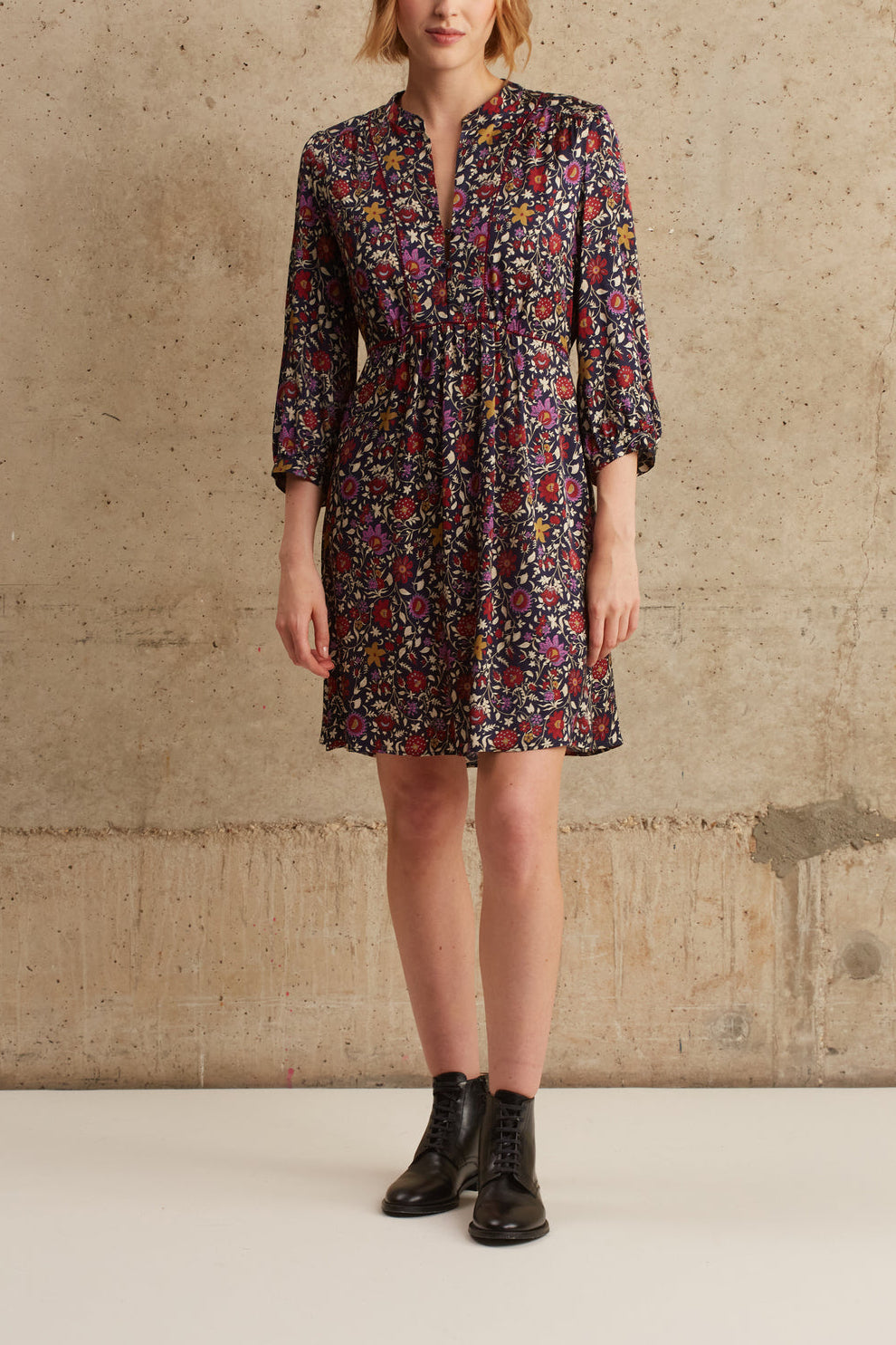 Robe à imprimé fleuri - JERI Faume - seconde main