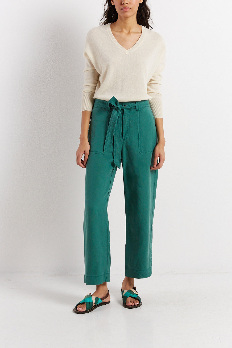 Pantalon casual en lin mélangé - ELLA Faume - seconde main