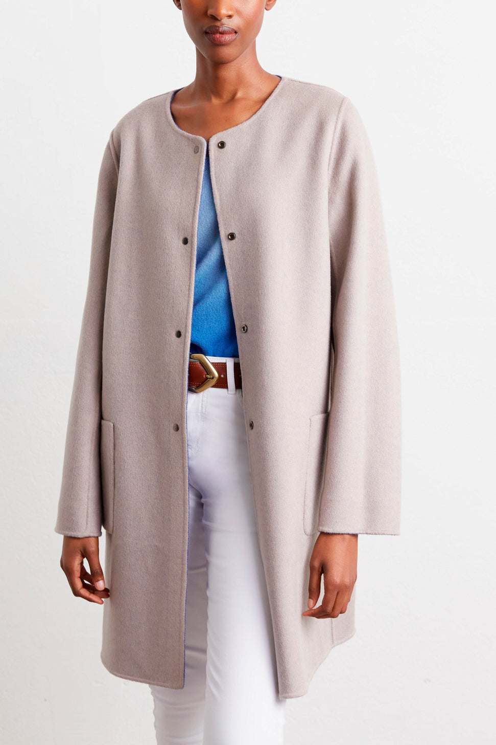 Manteau réversible en laine - SALMA Faume - seconde main