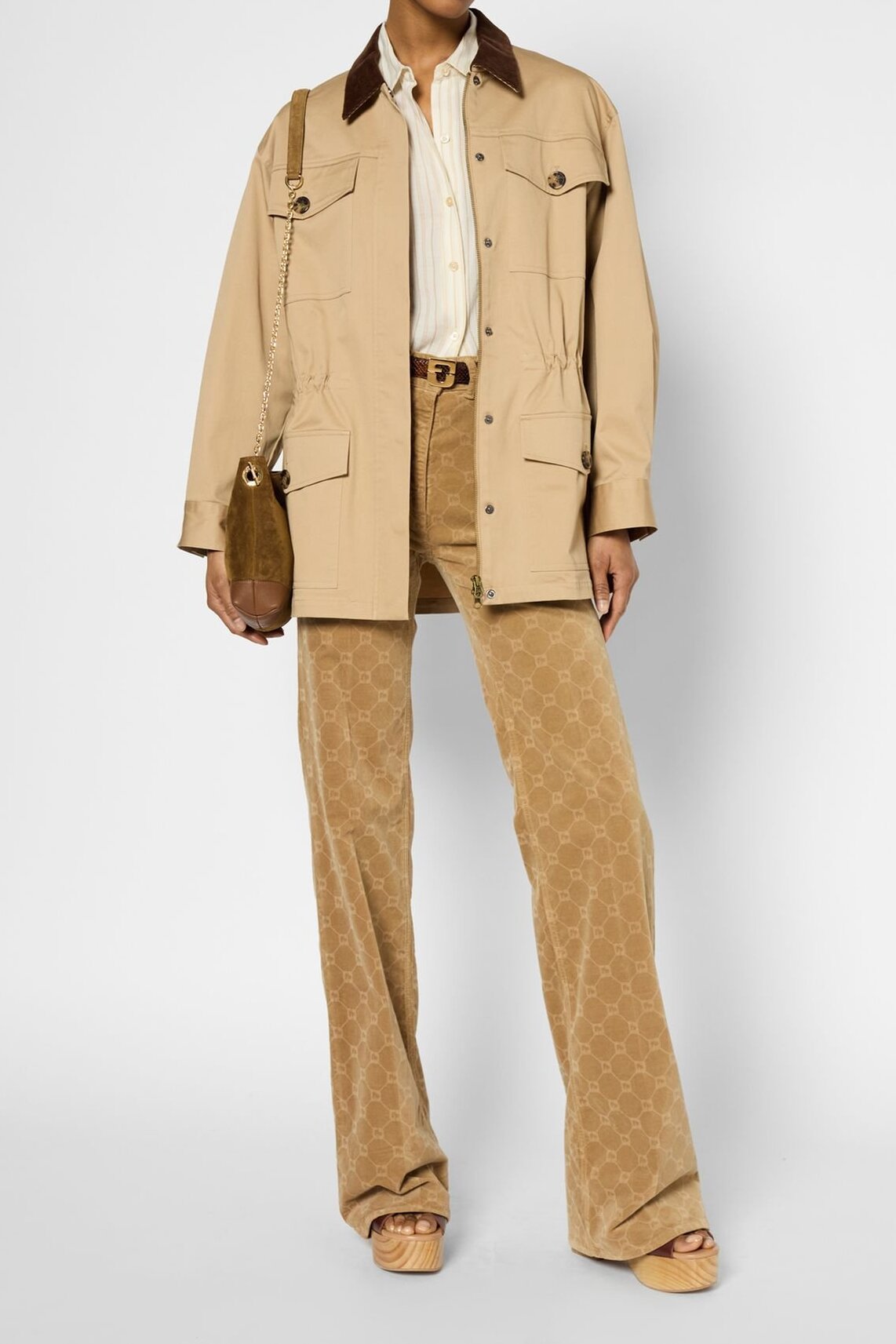 Trench à col en velours - ZOELIE Faume - seconde main