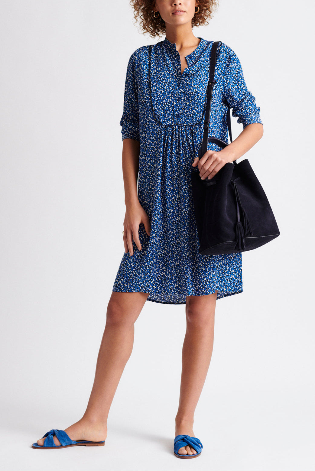 SANTINA - Robe en crêpe de viscose imprimé Faume - seconde main