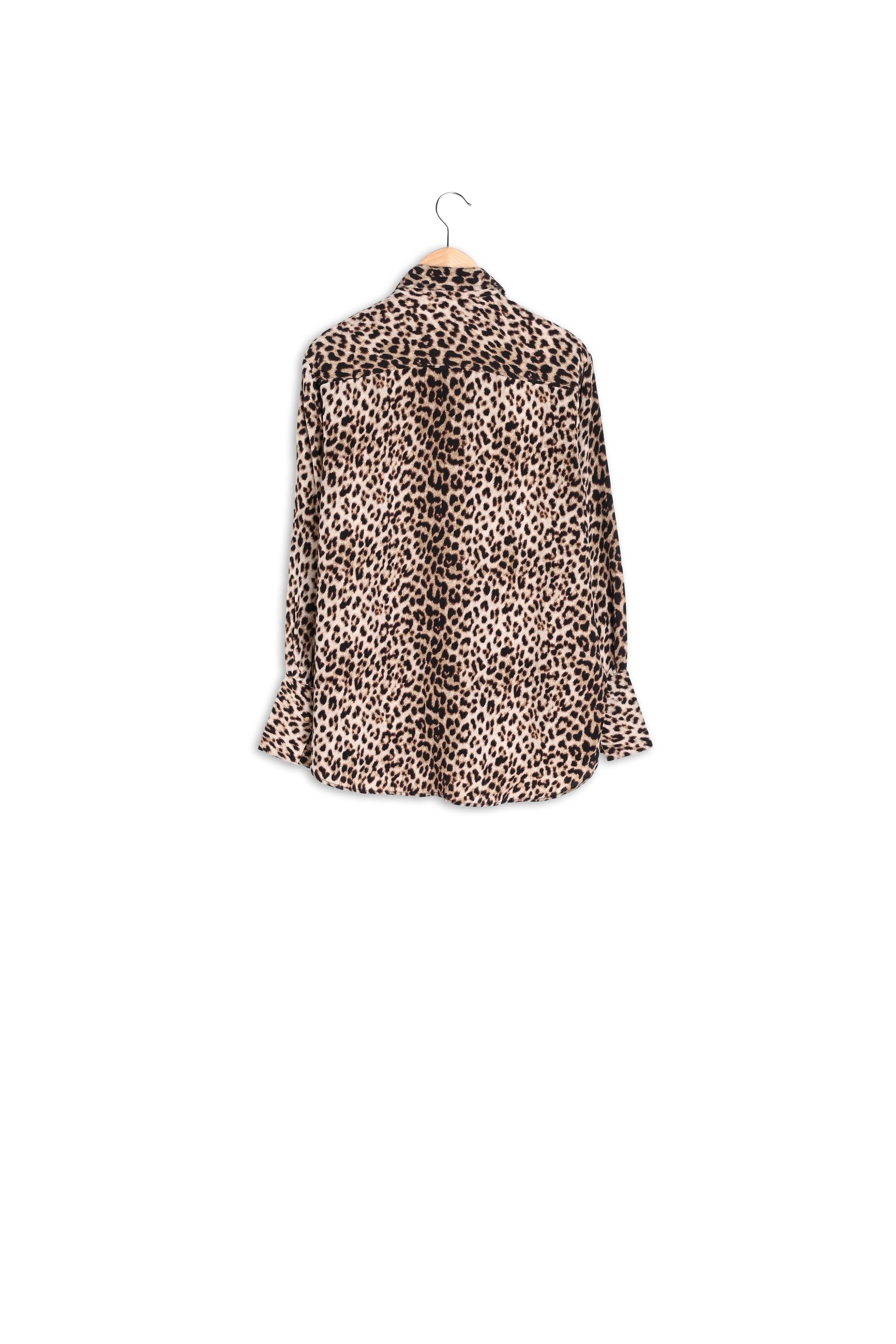 Adriana - Chemise en soie à imprimé animalier Faume - seconde main