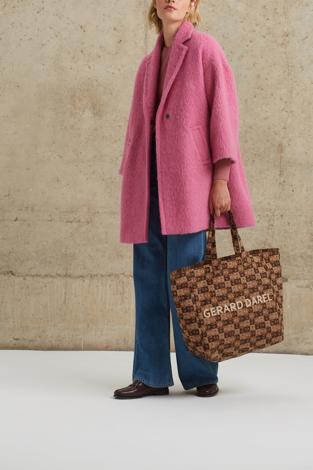 Manteau oversize en laine coloré - SALMA Faume - seconde main