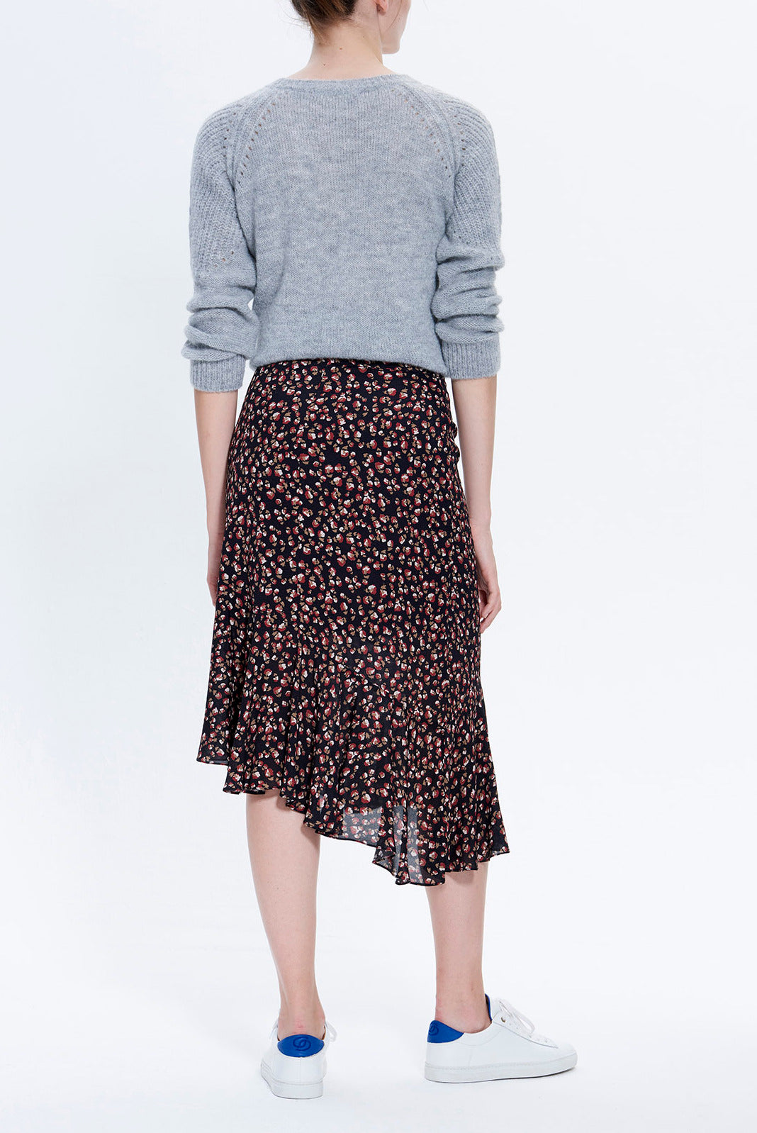 TEVA - Jupe asymétrique en mousseline imprimée Faume - seconde main