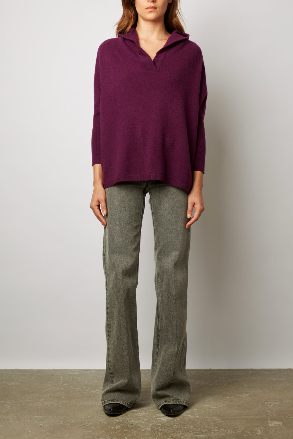 Pull oversize à capuche en cachemire - LALOU Faume - seconde main