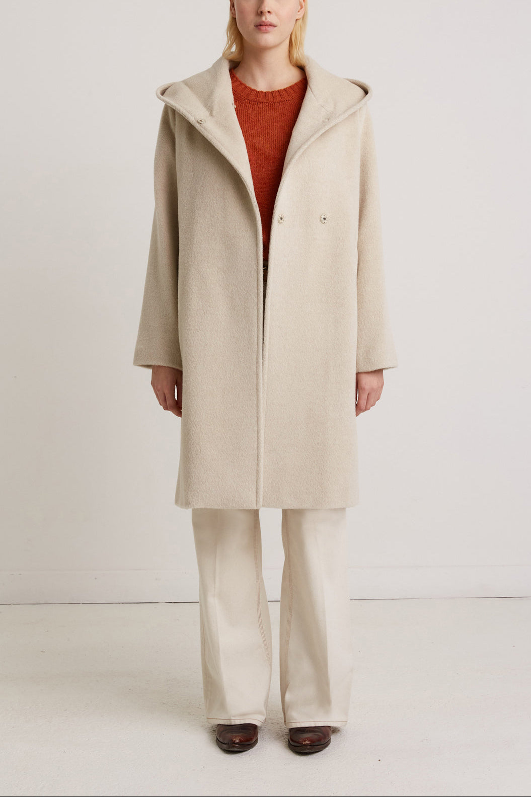 Manteau long en laine alpaga - SOIZIC Faume - seconde main