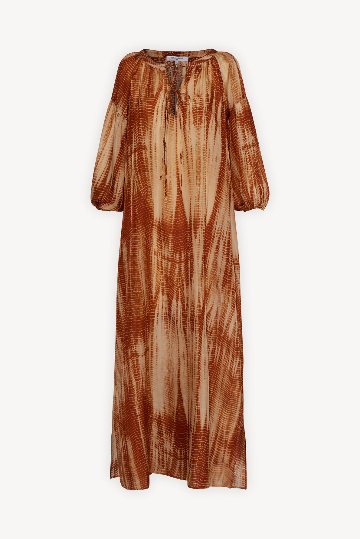 SEINA - Robe longue en soie imprimée Faume - seconde main