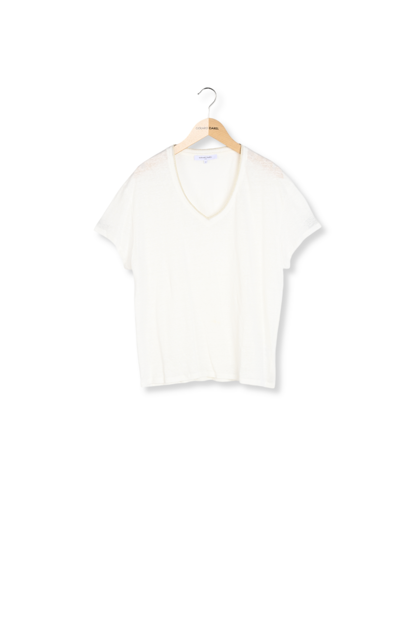 Tee-shirt en lin avec col fantaisie - AMELIA Faume - seconde main