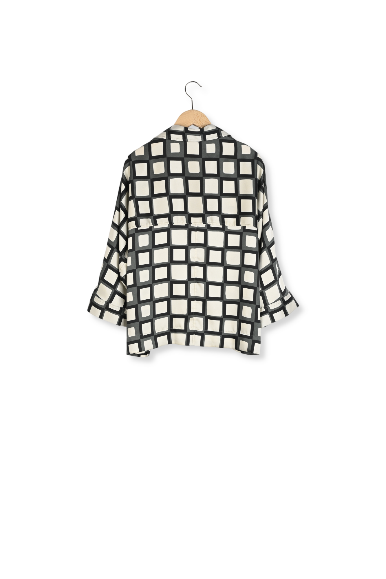 Blouse satinée imprimé géométrique - BUNNY Faume - seconde main
