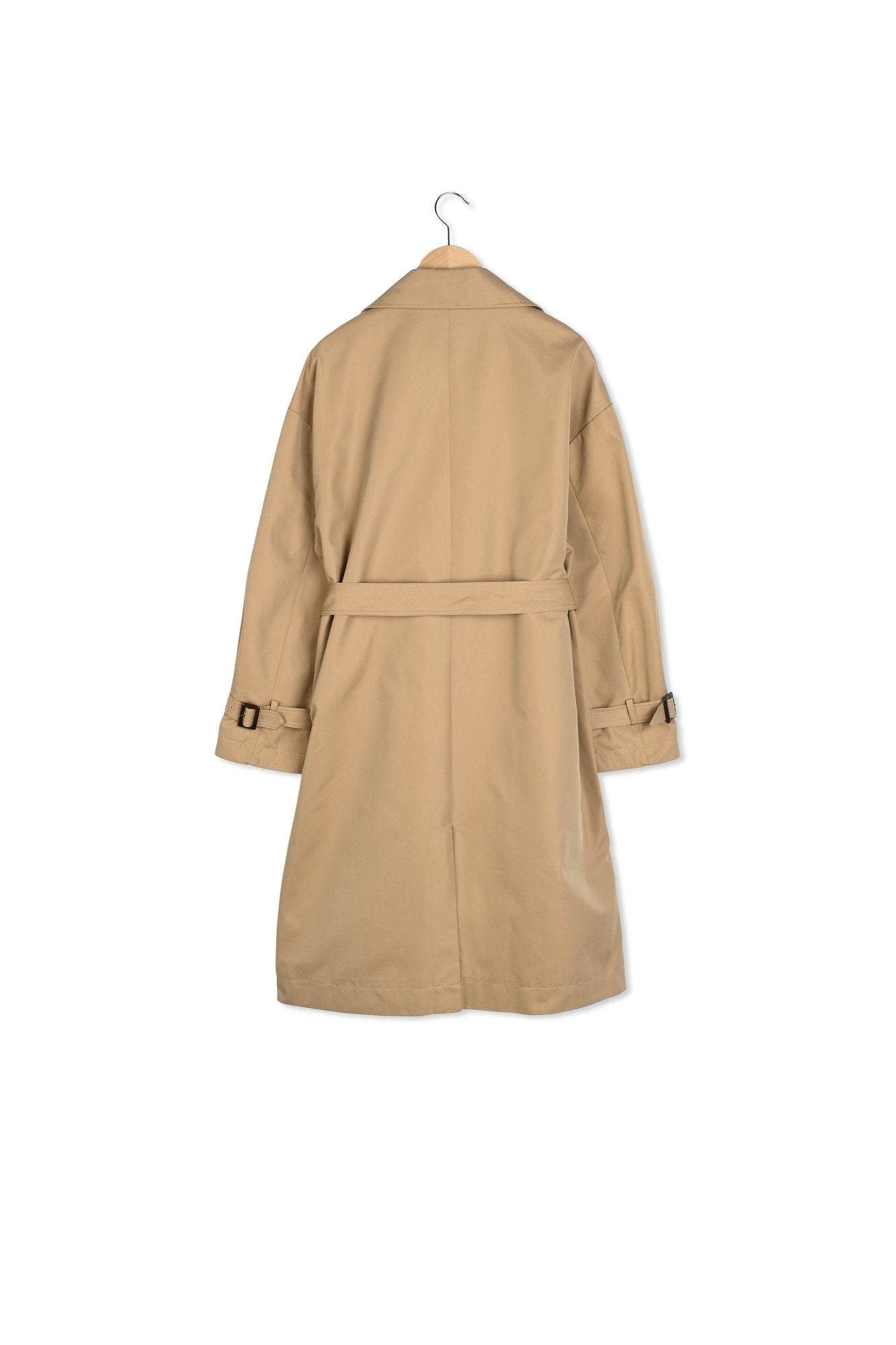 DALILA - Trench ceinturé en toile de coton Faume - seconde main