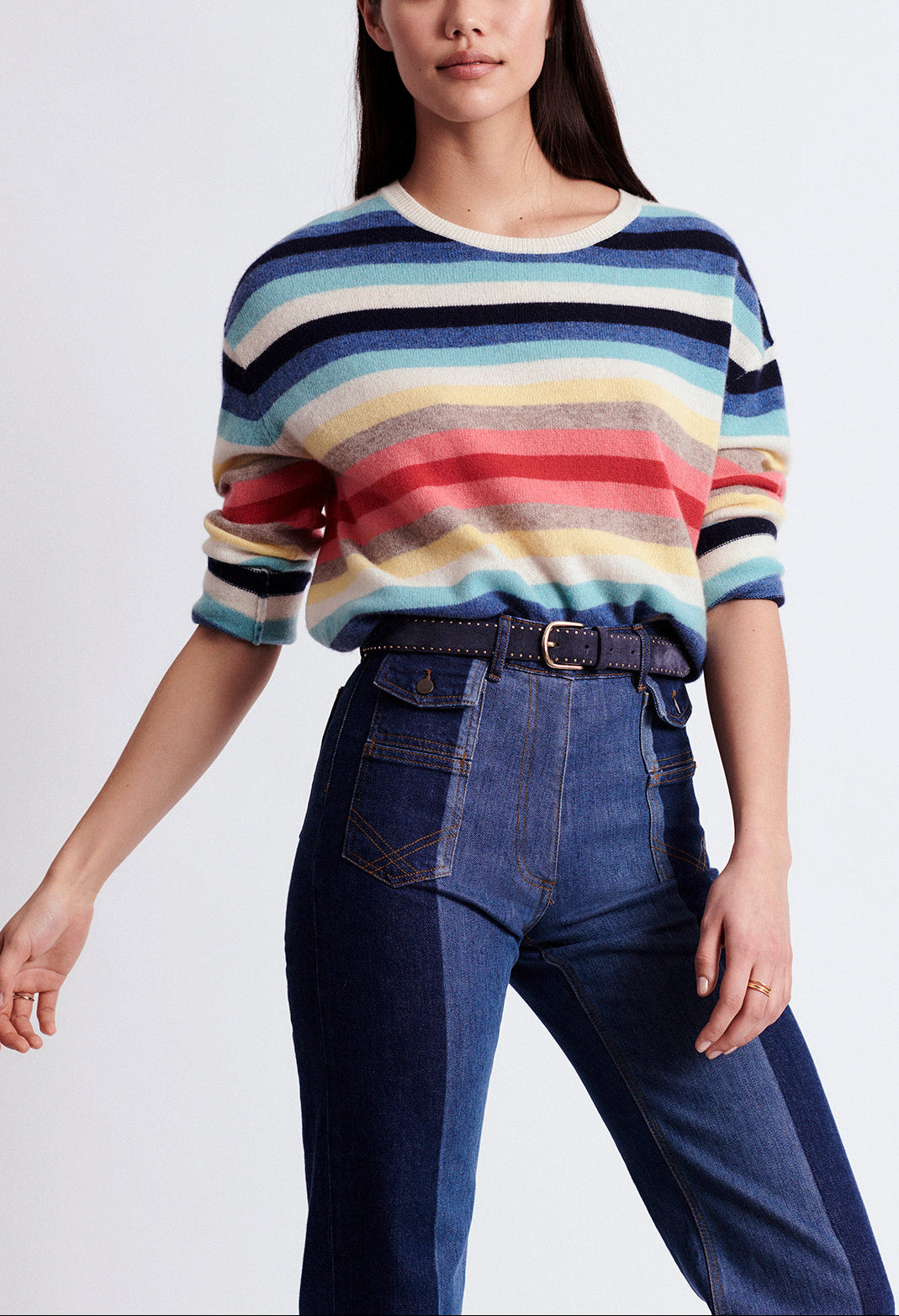 ELECTRE - Pull en cachemire à rayures Faume - seconde main