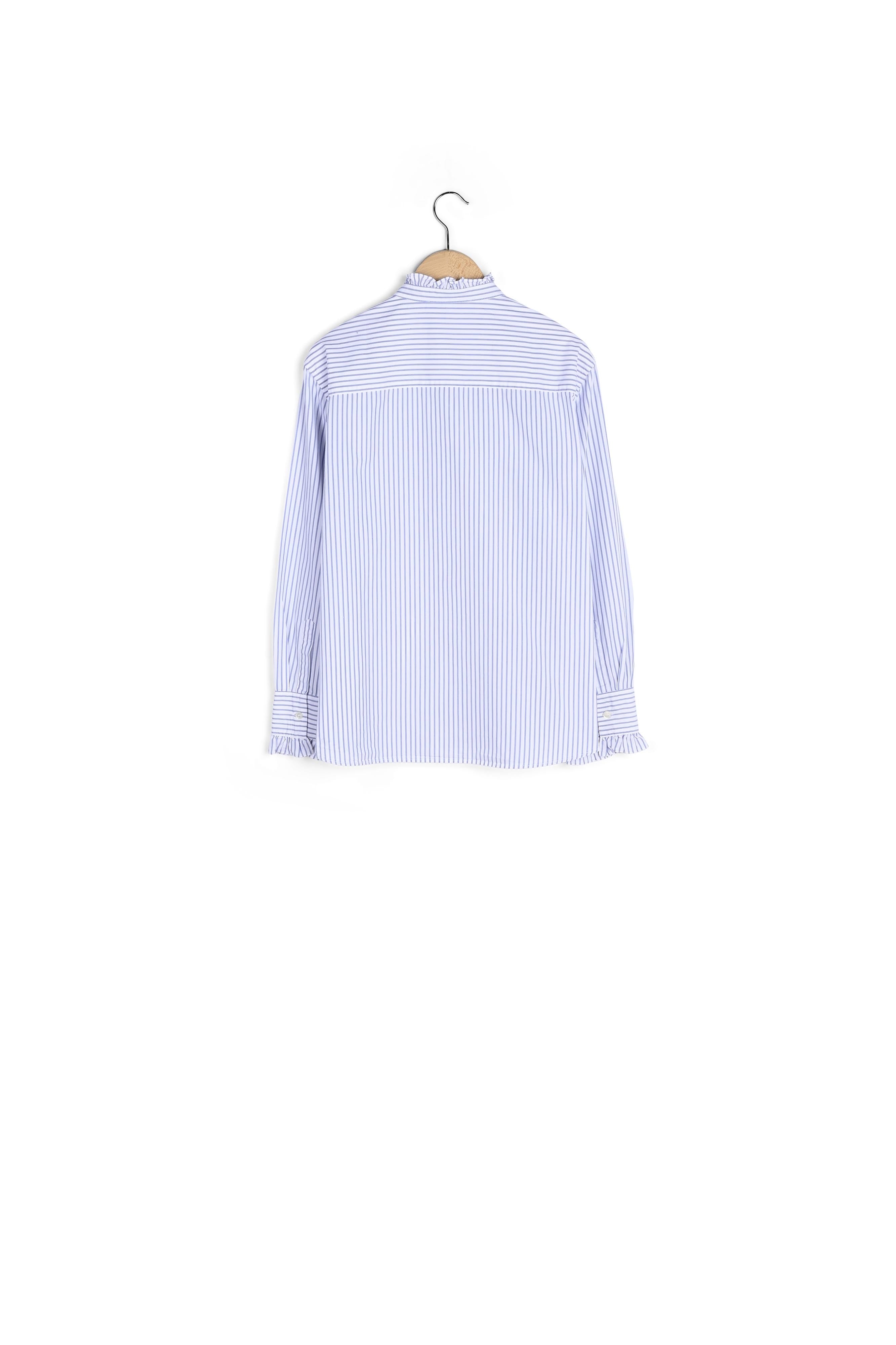 Chemise en coton rayé avec volants - AMBRA Faume - seconde main