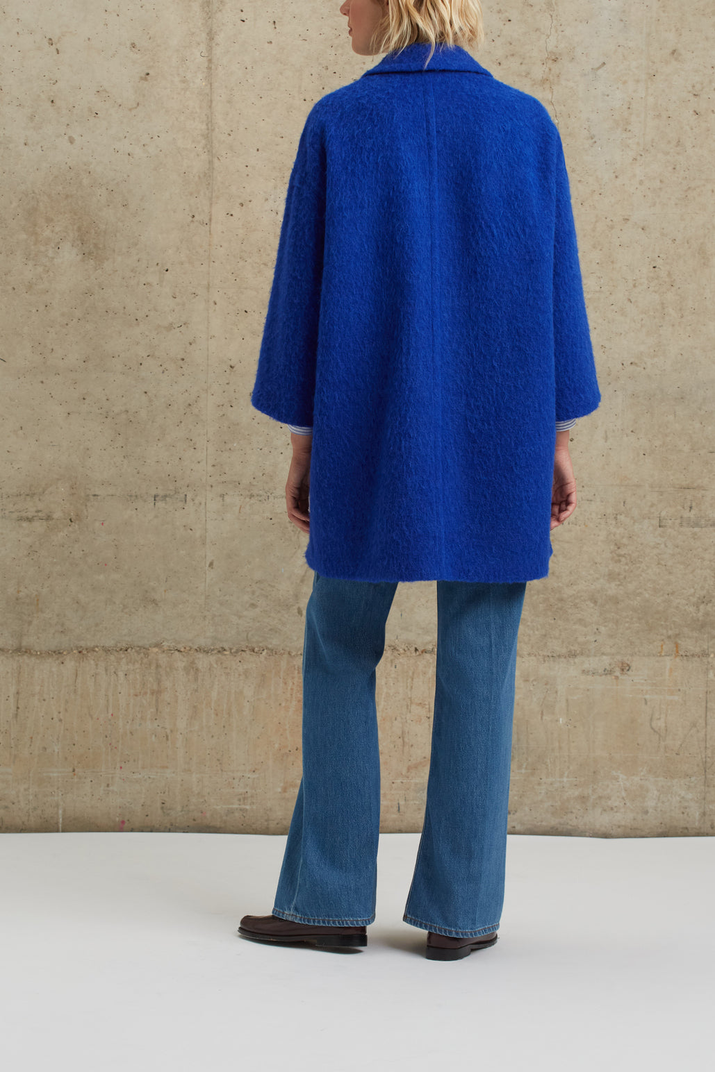 Manteau oversize en laine coloré - SALMA Faume - seconde main