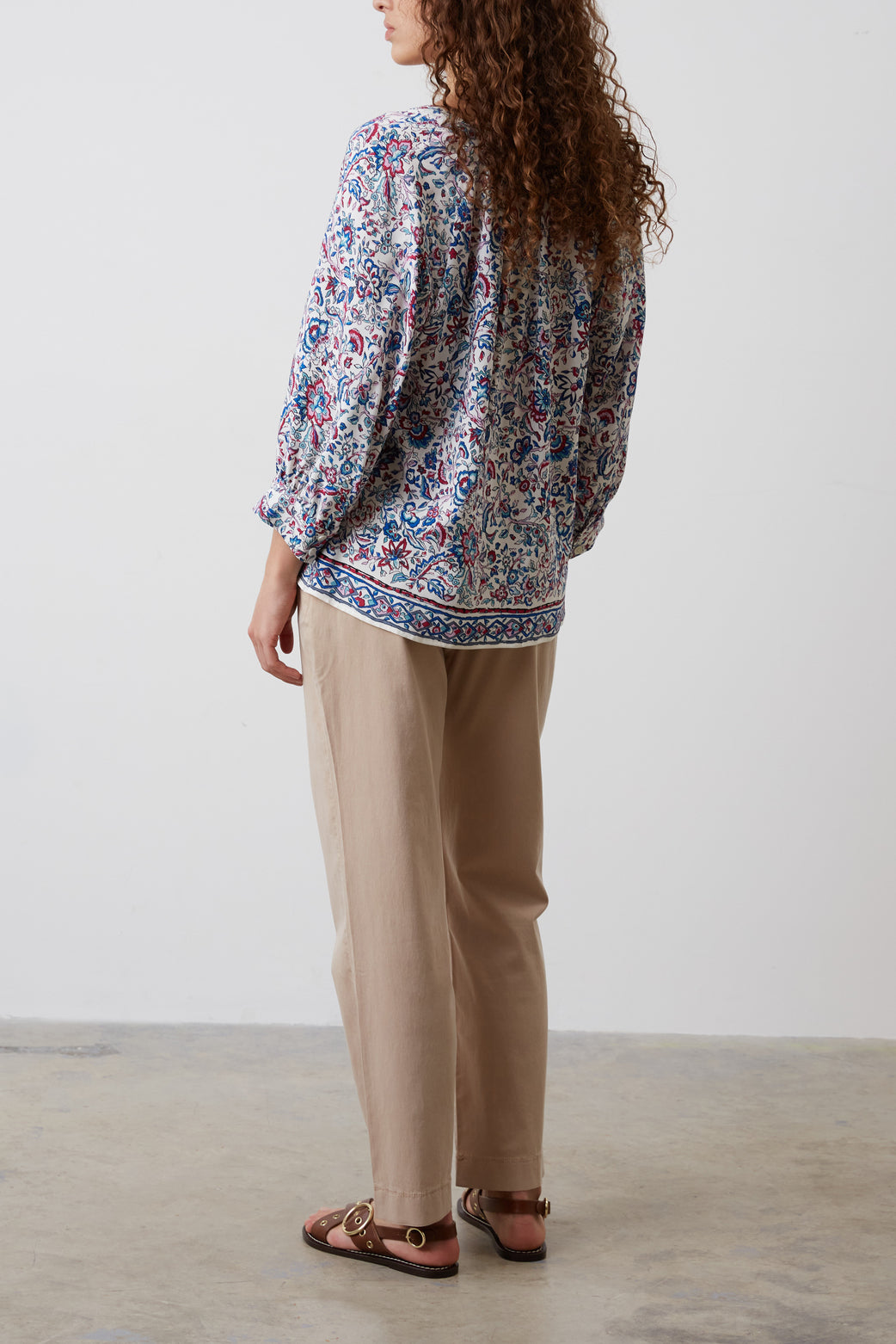 Blouse en crêpe à fleurs - CLOVIS Faume - seconde main