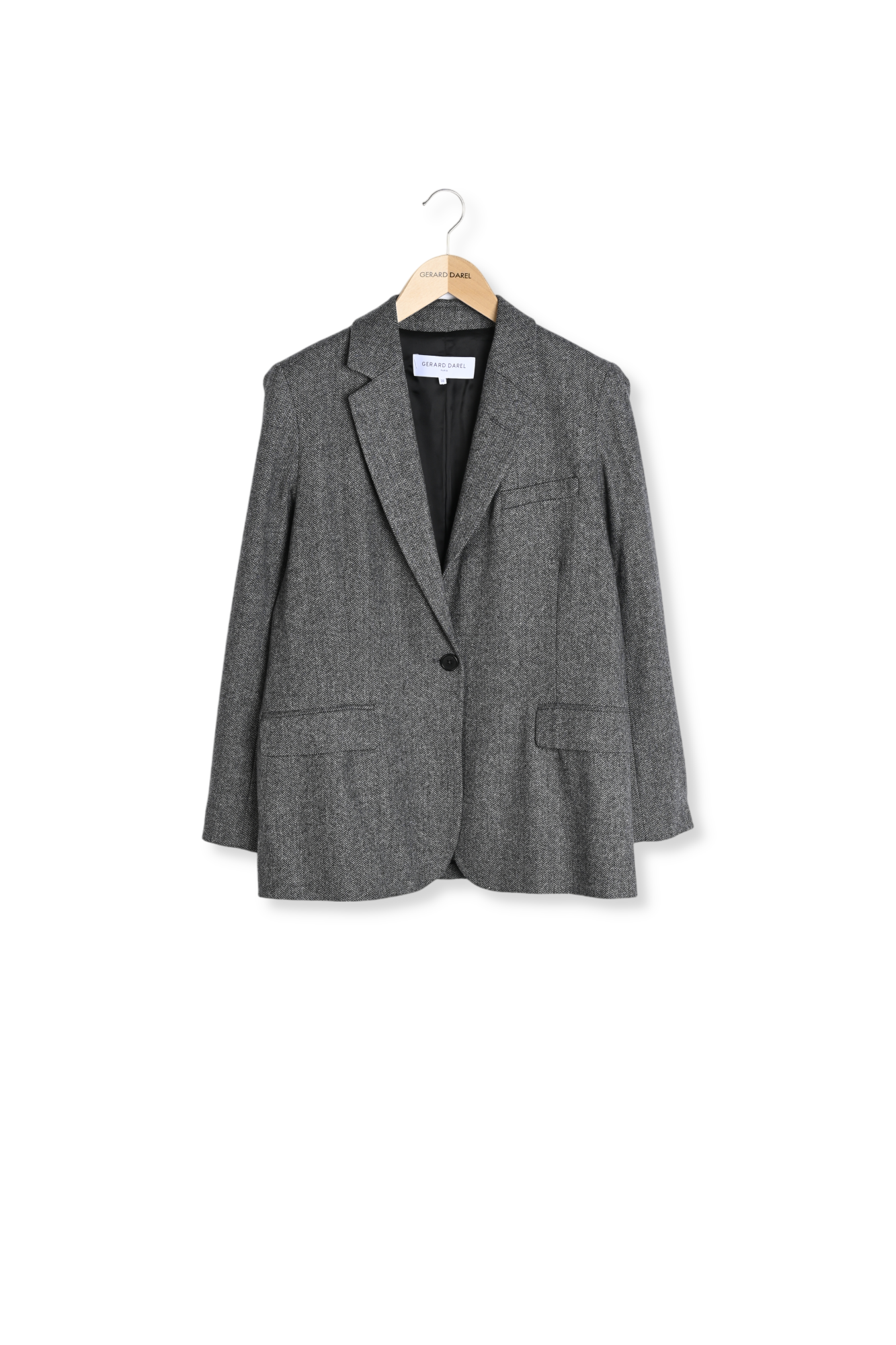 Blazer à chevrons et broche - MELANIE Faume - seconde main