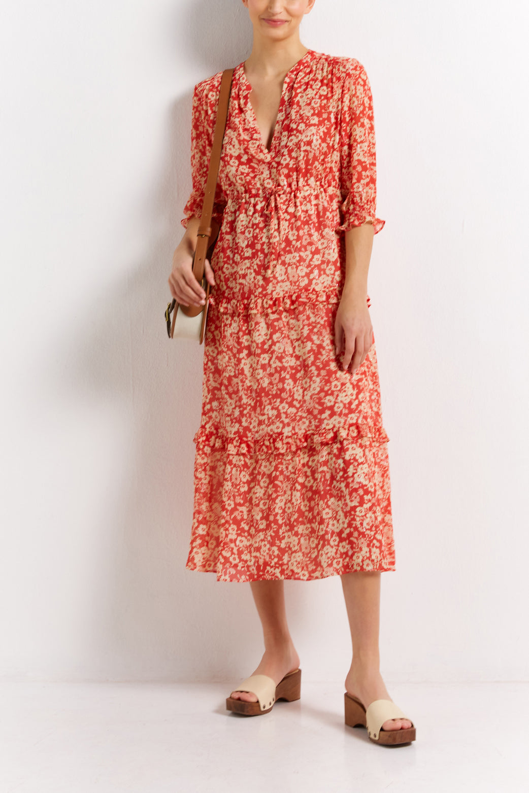 Robe fleurie et fils Lurex - JASMINE Faume - seconde main