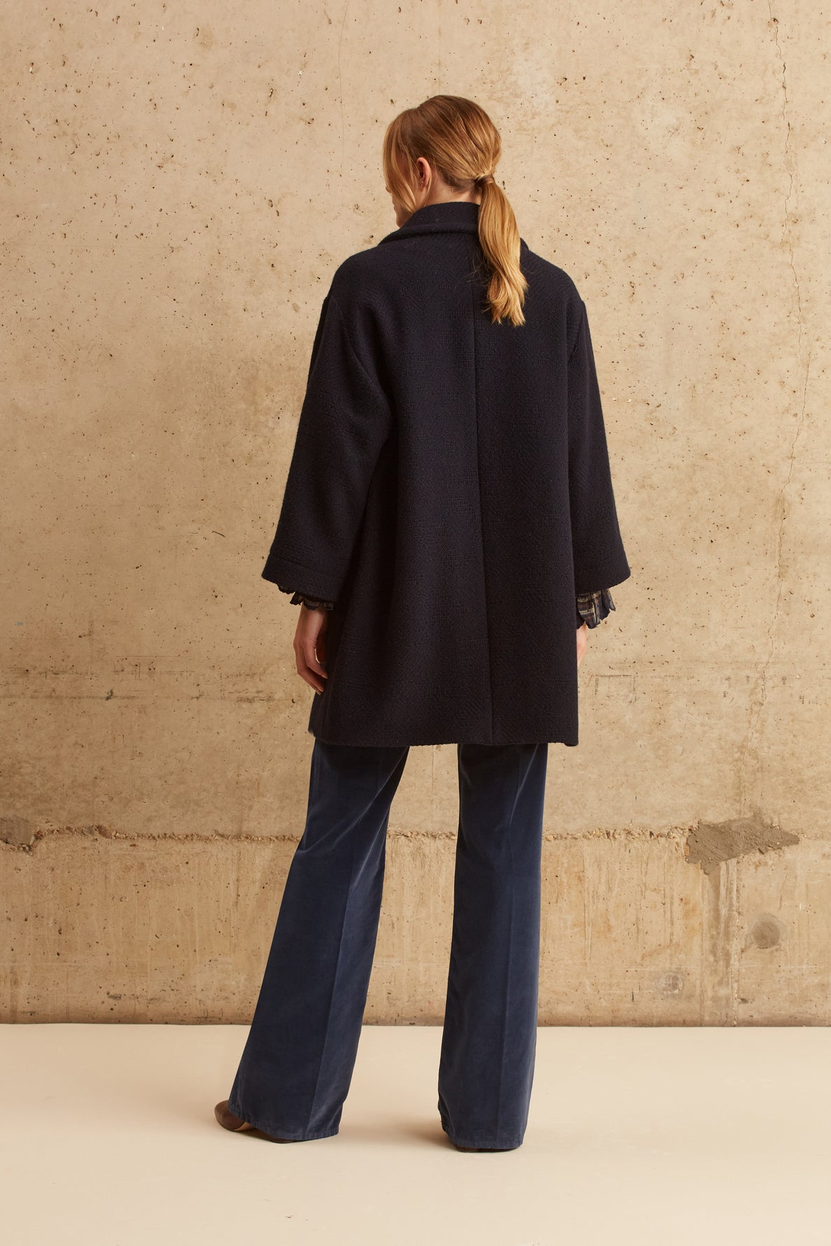 Manteau oversize en jacquard - SARAH Faume - seconde main