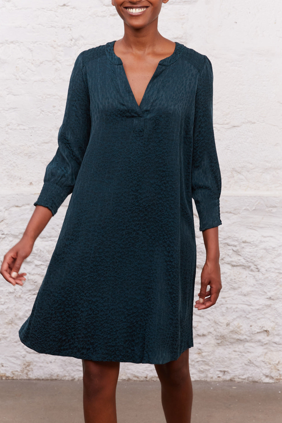 Robe loose en jacquard cupro - TUANA Faume - seconde main