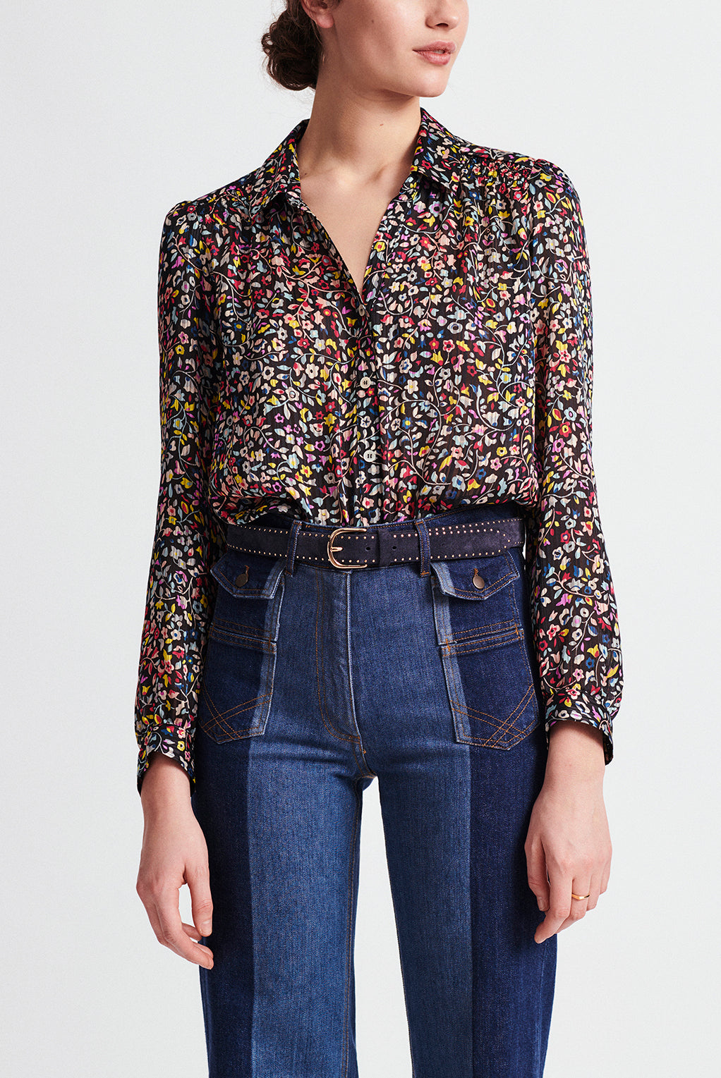 NILVA - Chemise fluide à imprimé floral Faume - seconde main