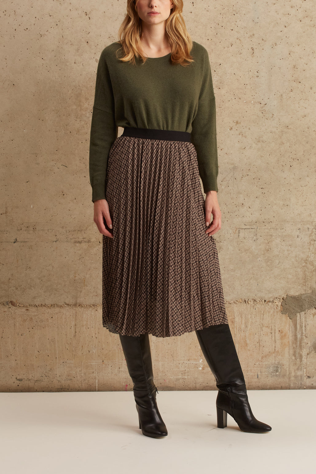 Jupe midi plissée - BETH Faume - seconde main