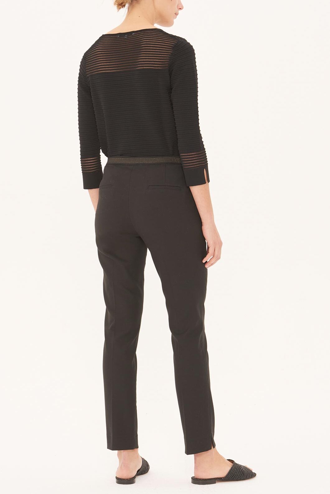 Pantalon tailleur élastiqué à la taille Faume - seconde main