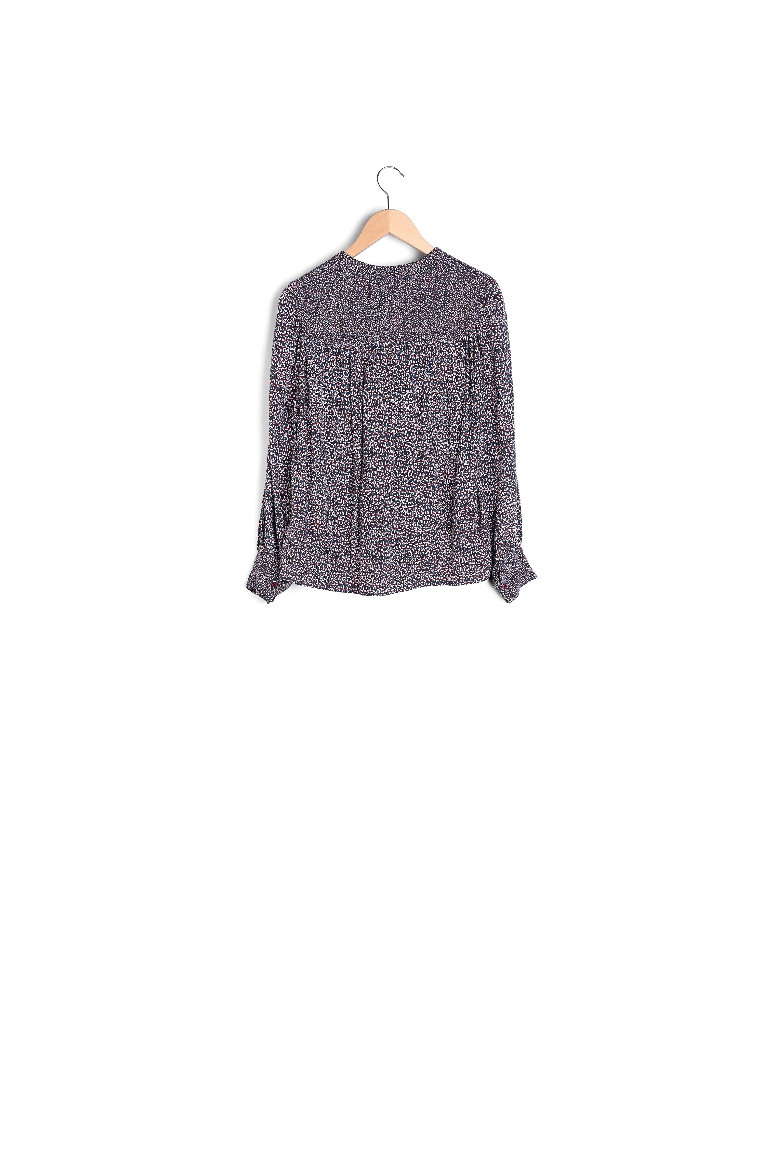 Blouse V à motif léopard - CEZANNE Faume - seconde main
