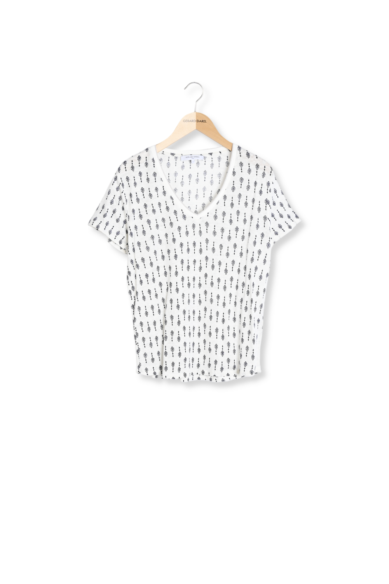 JERIEL - Tee-shirt en lin à imprimé fantaisie Faume - seconde main