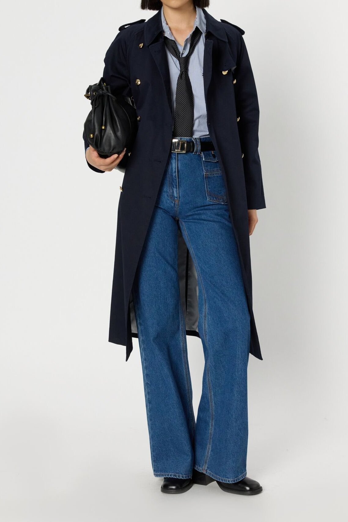 Trench à boutons dorés - SERGE Faume - seconde main