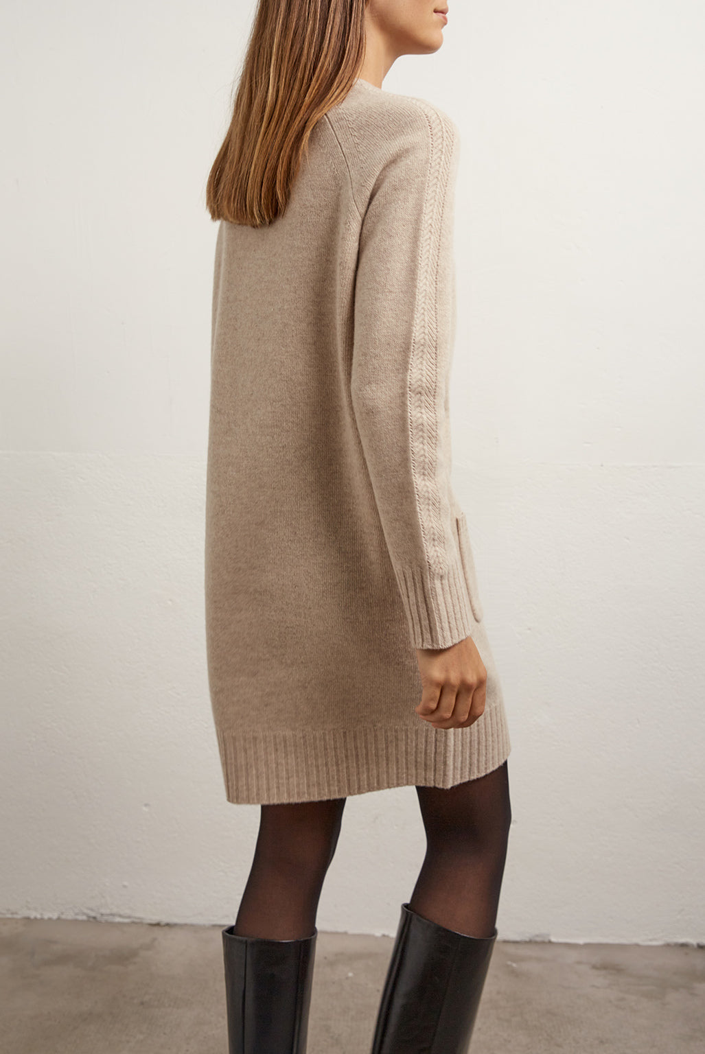 Tuline - Robe-pull en maille de laine et cachemire Faume - seconde main