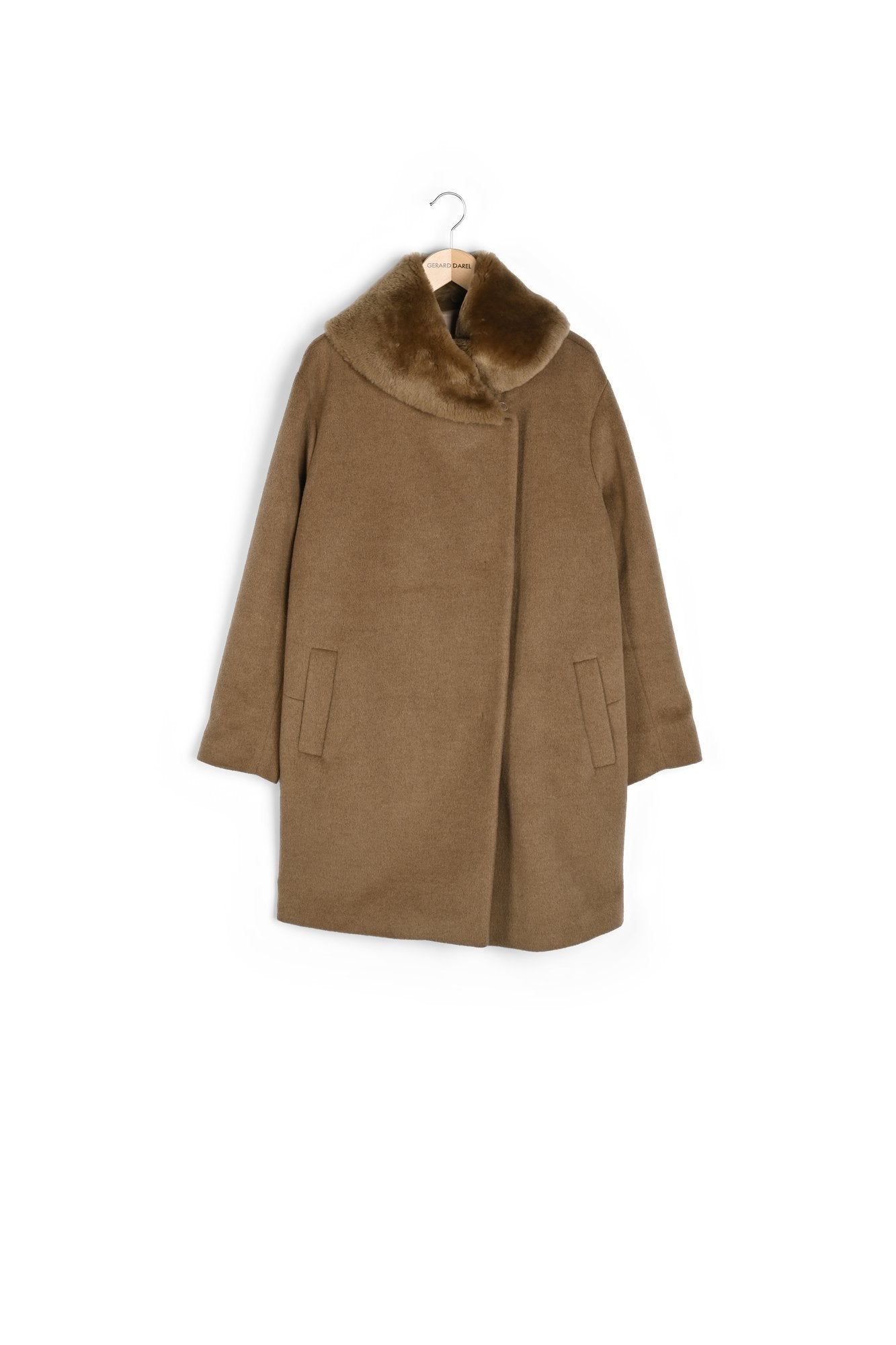 PEDRO - Manteau en laine vierge col amovible Faume - seconde main