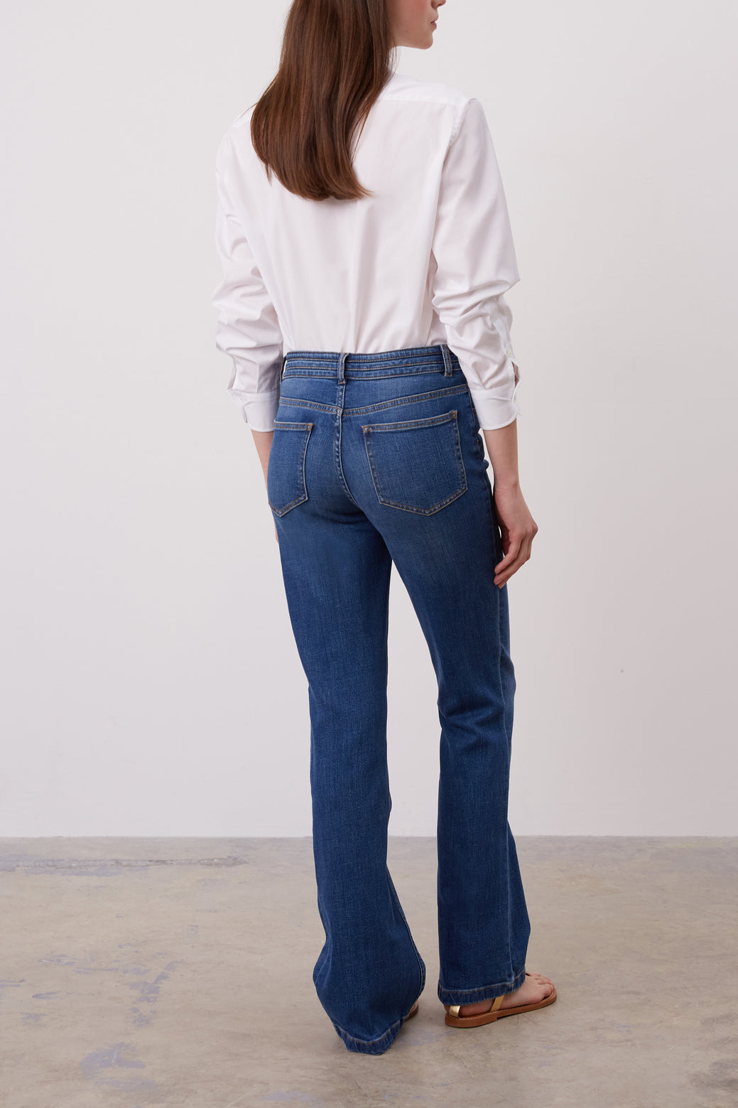 Pantalon flare en jean Stretch - LAURA Faume - seconde main