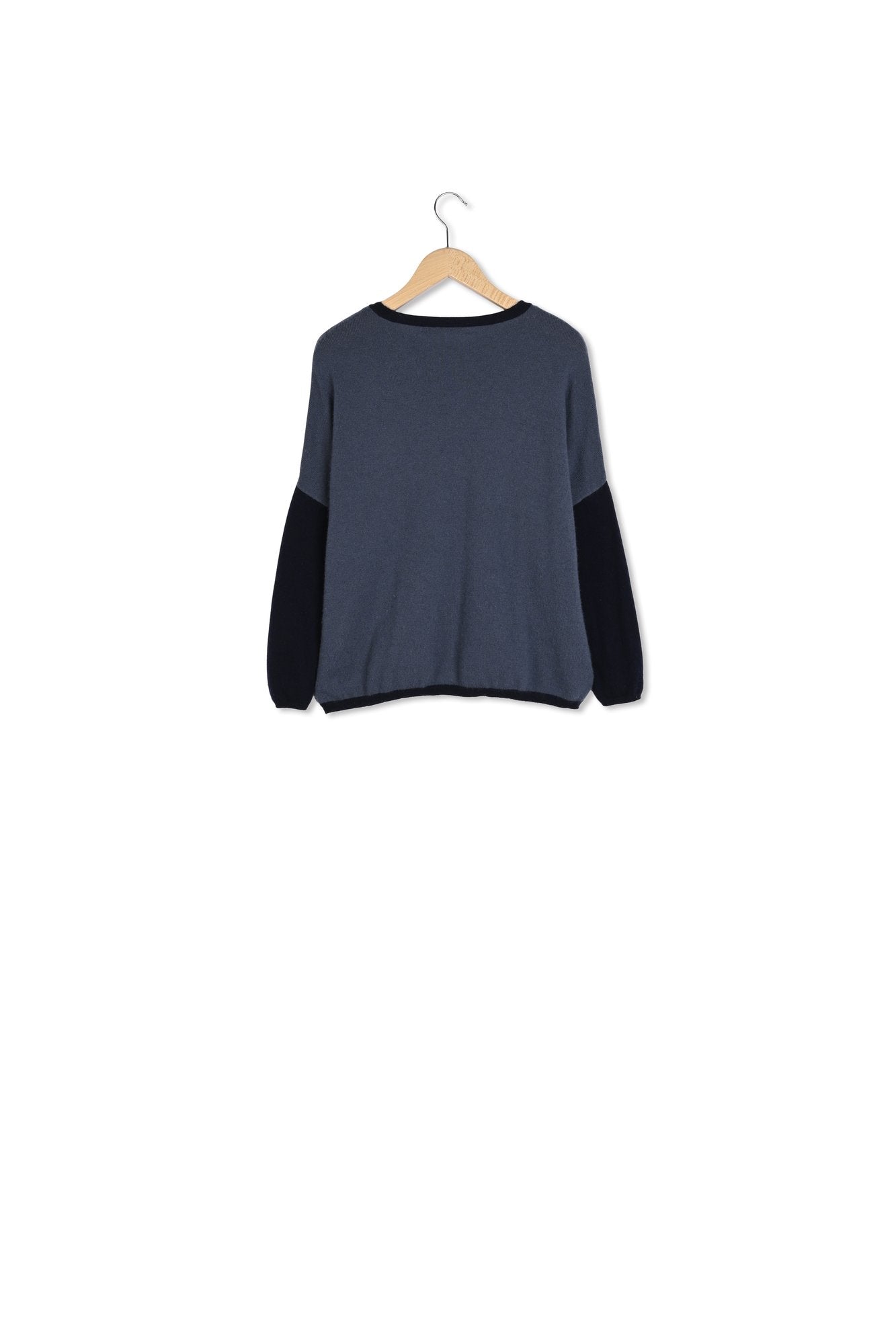 DOMTILLE - Pull bicolore en cashemire Faume - seconde main