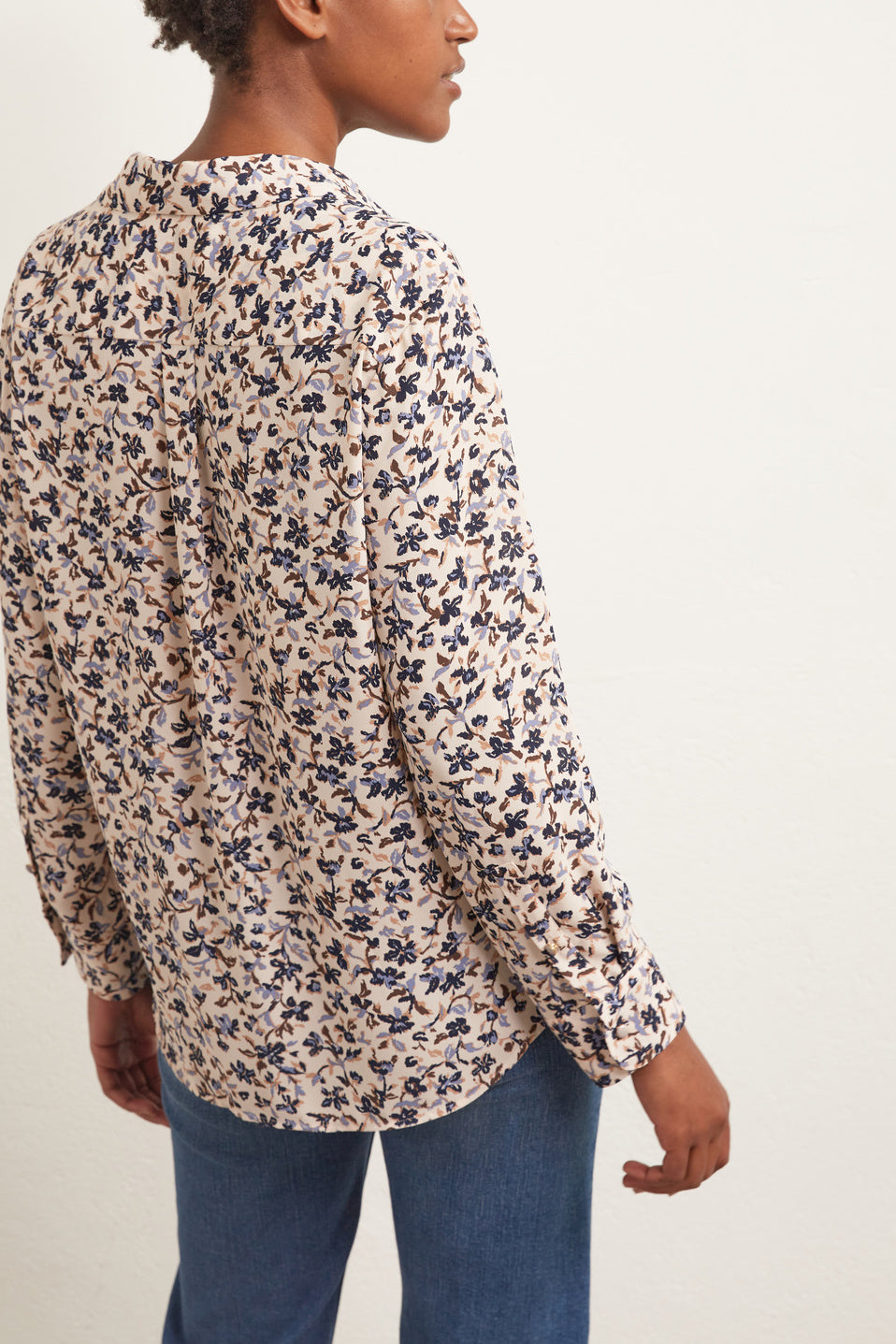 Alessia - Chemise fluide à imprimé floral Faume - seconde main