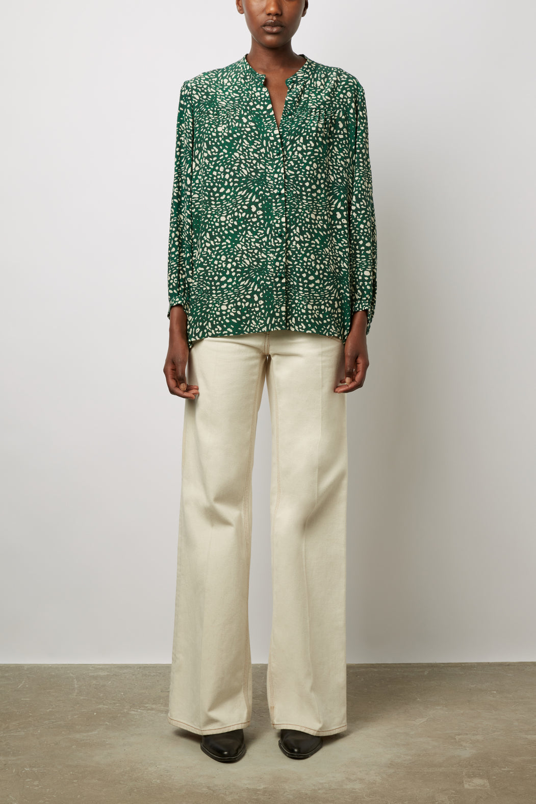 Chemise fluide imprimé léopard - CAROLE Faume - seconde main