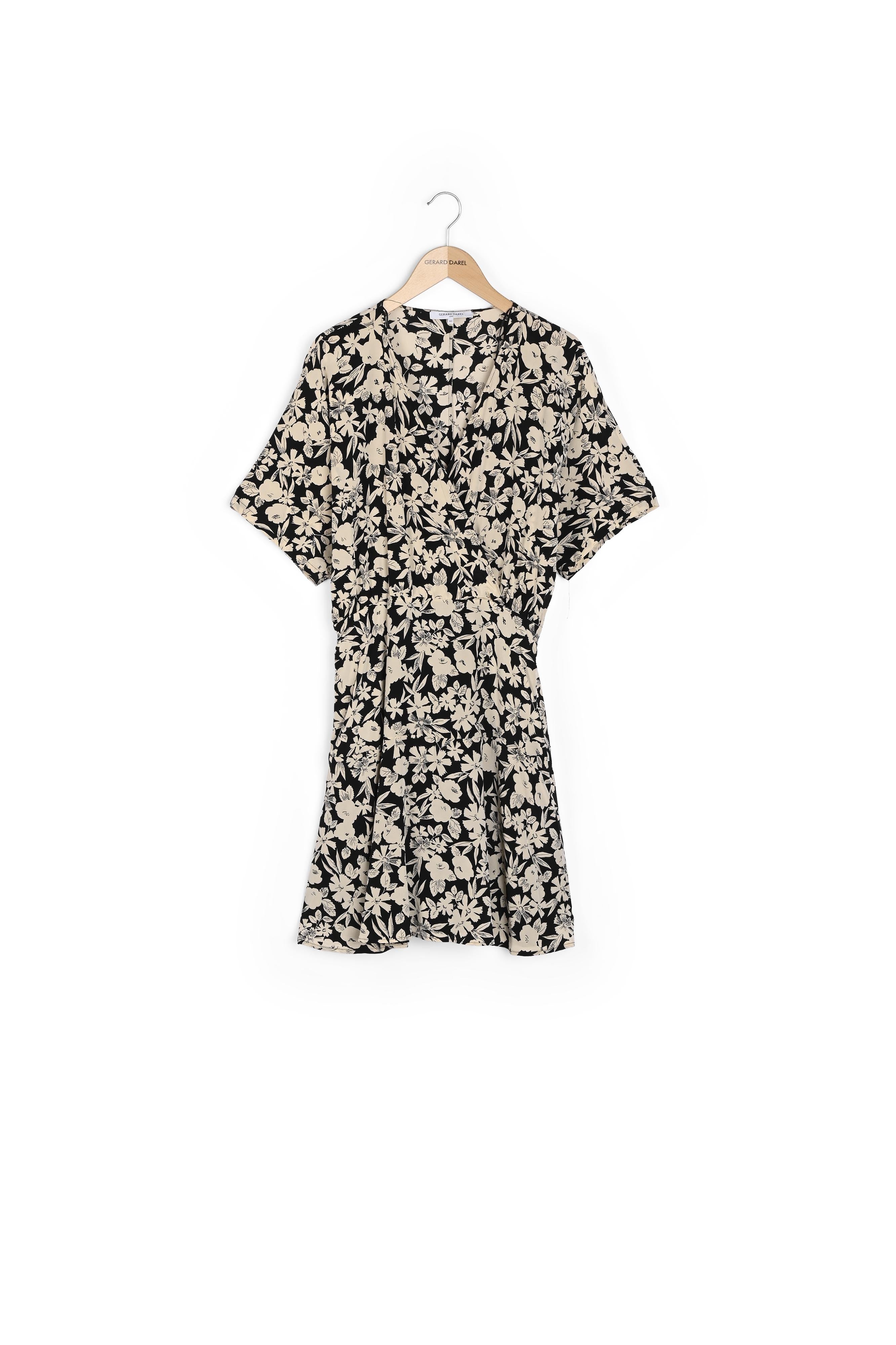 SABRINA - Robe courte en soie imprimée Faume - seconde main