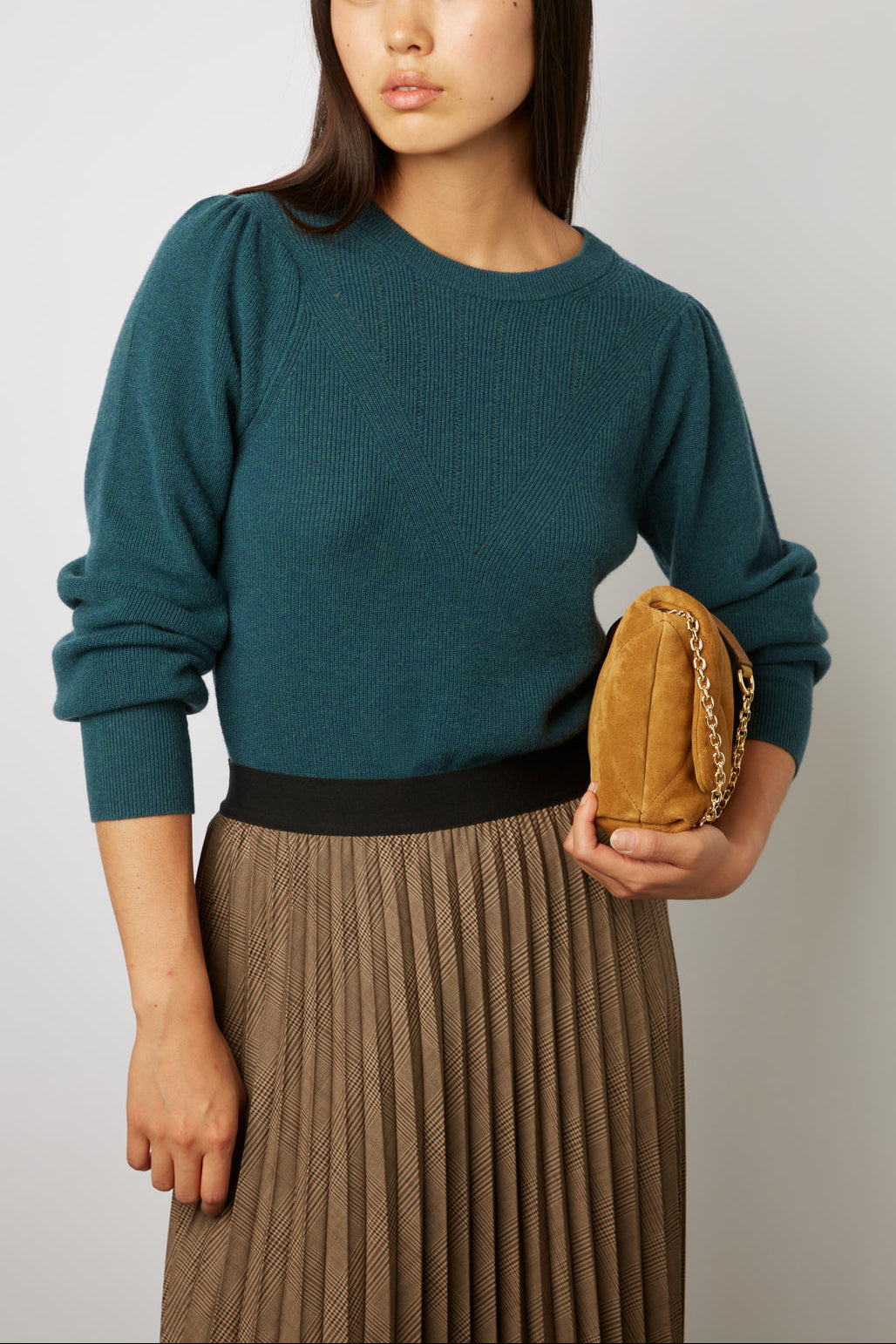 Pull ajusté en laine à détails fantaisie - LEONORA Faume - seconde main