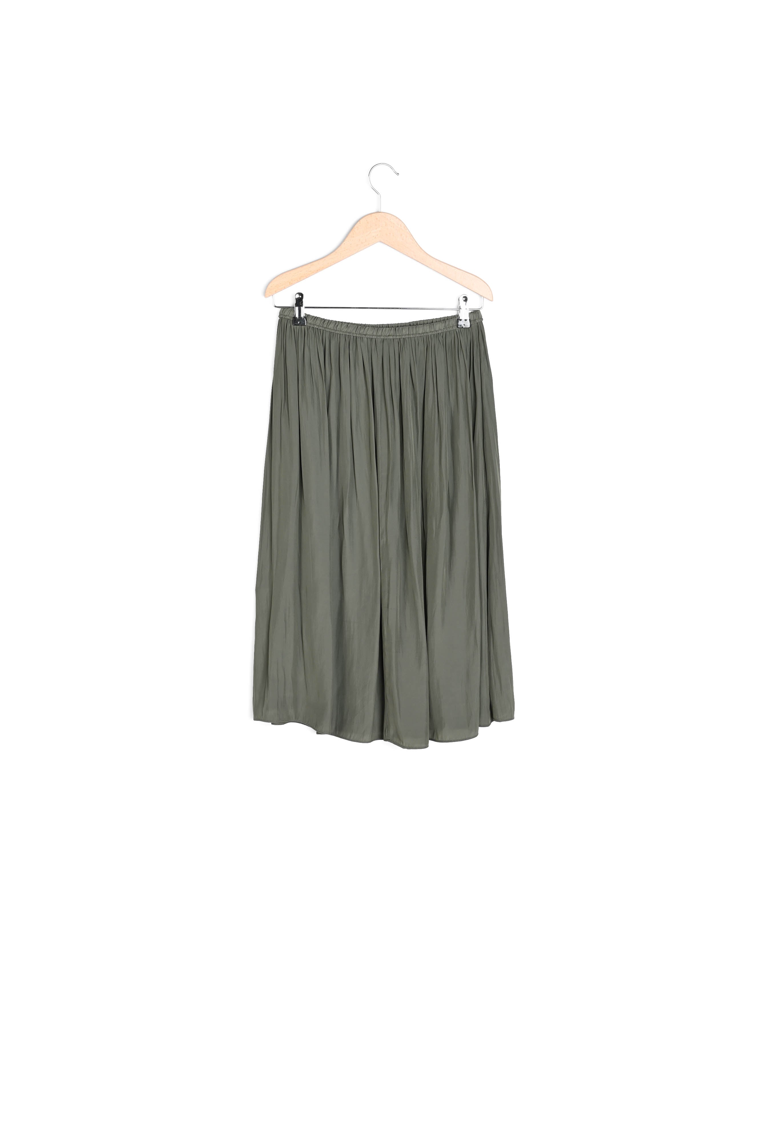 LISA - Jupe midi en satin de polyester Faume - seconde main