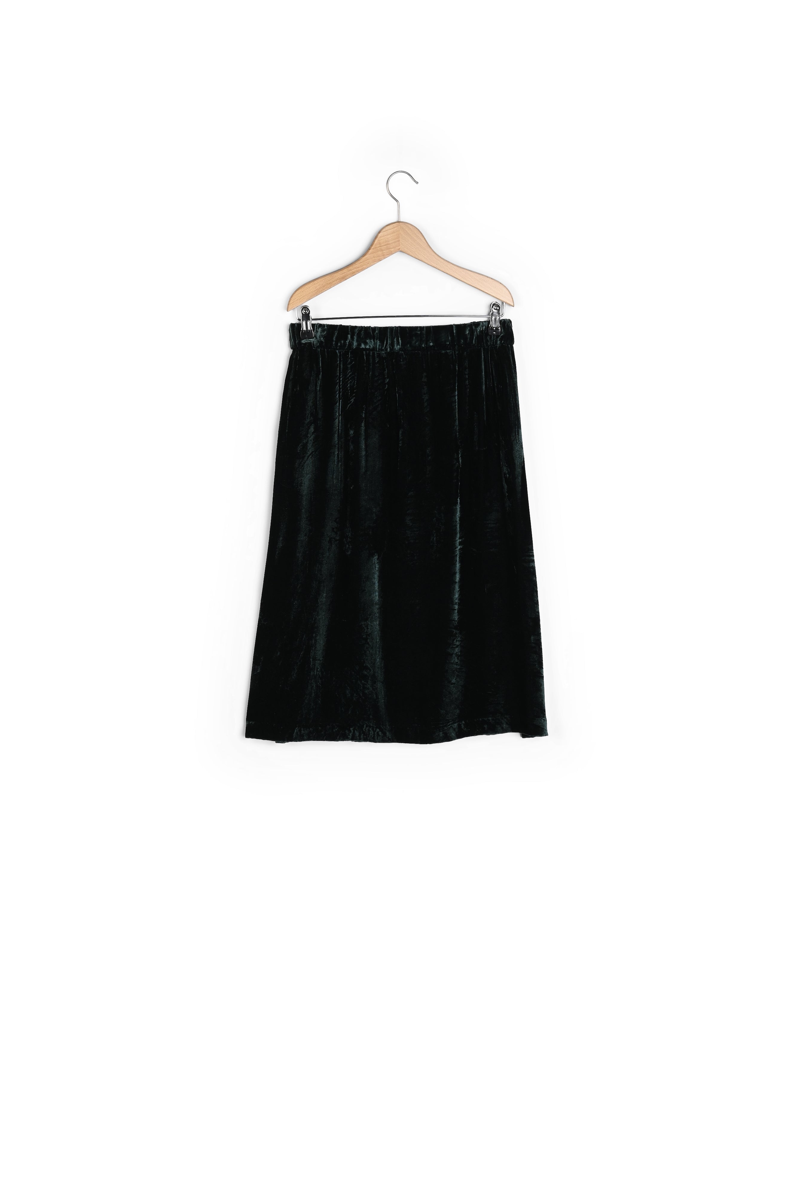 TALLY - Jupe midi velours Faume - seconde main