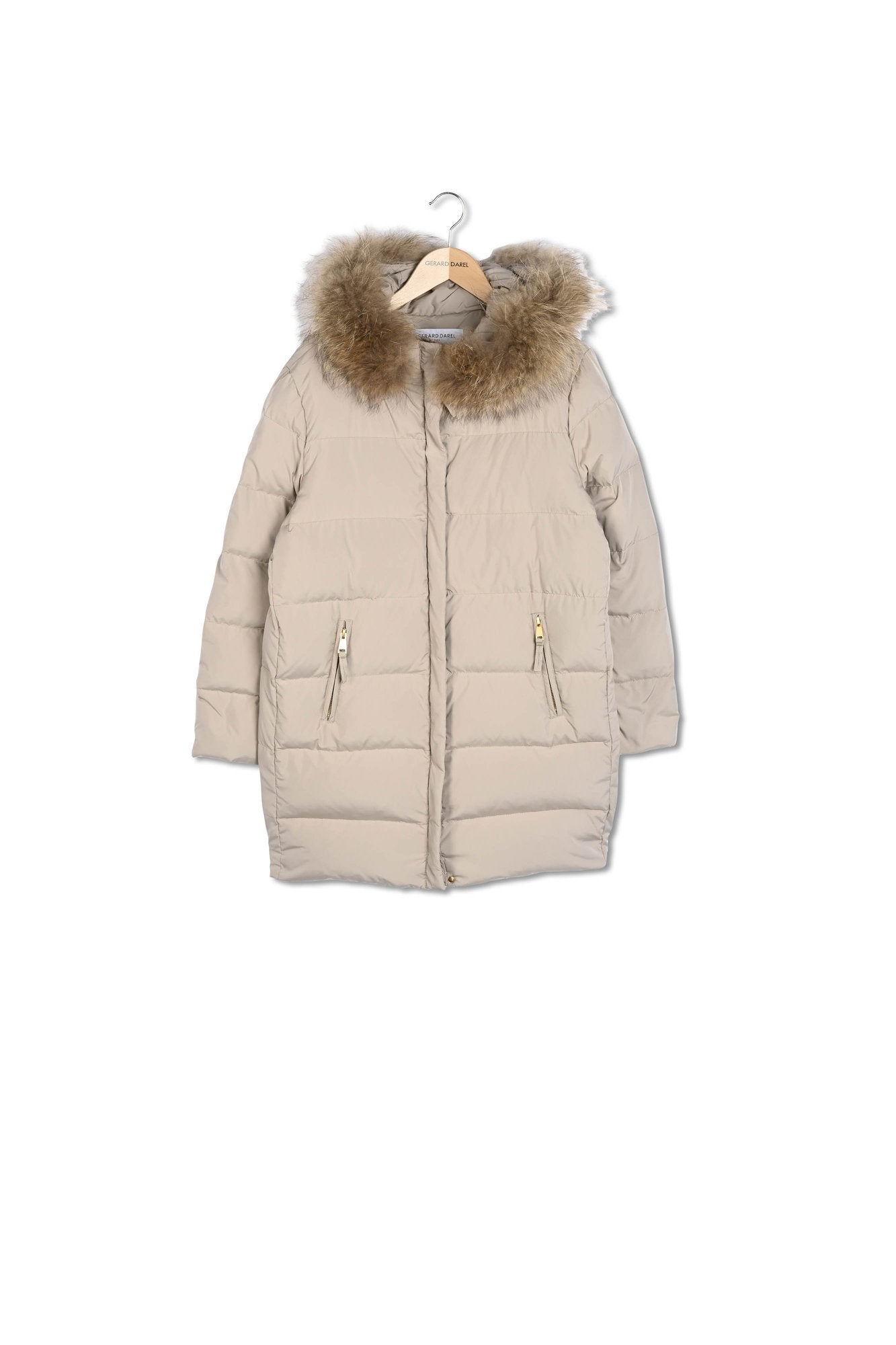 SONYA -Doudoune mi-longue avec col en fourrure Faume - seconde main