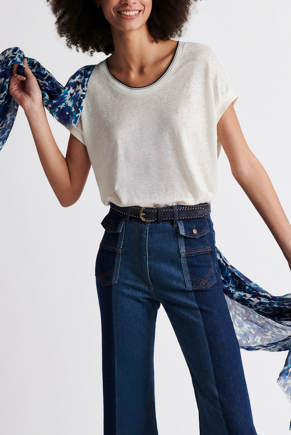 JEMMA - Tee-shirt oversize en lin Faume - seconde main