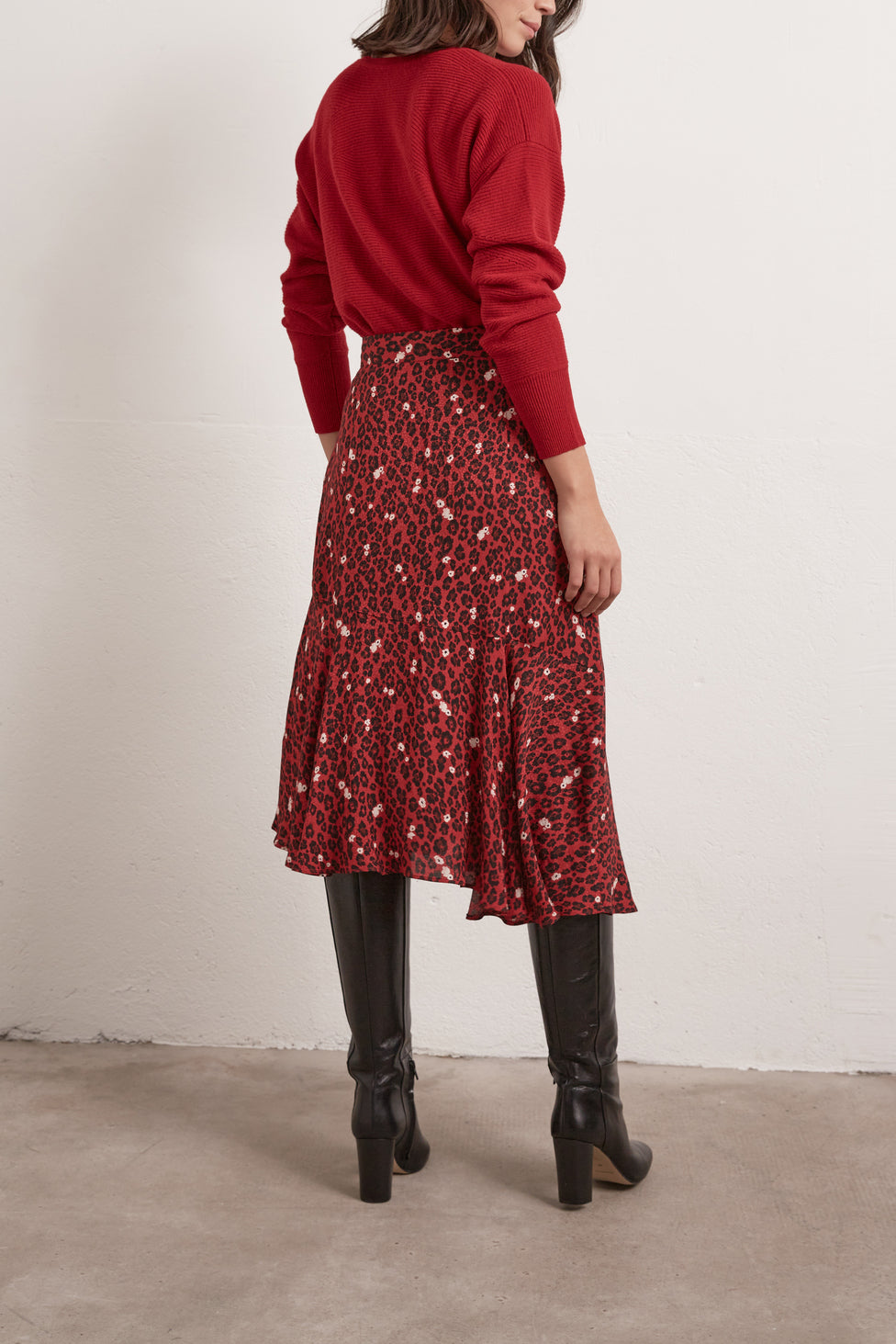Maria - Jupe évasée à imprimé animalier Faume - seconde main