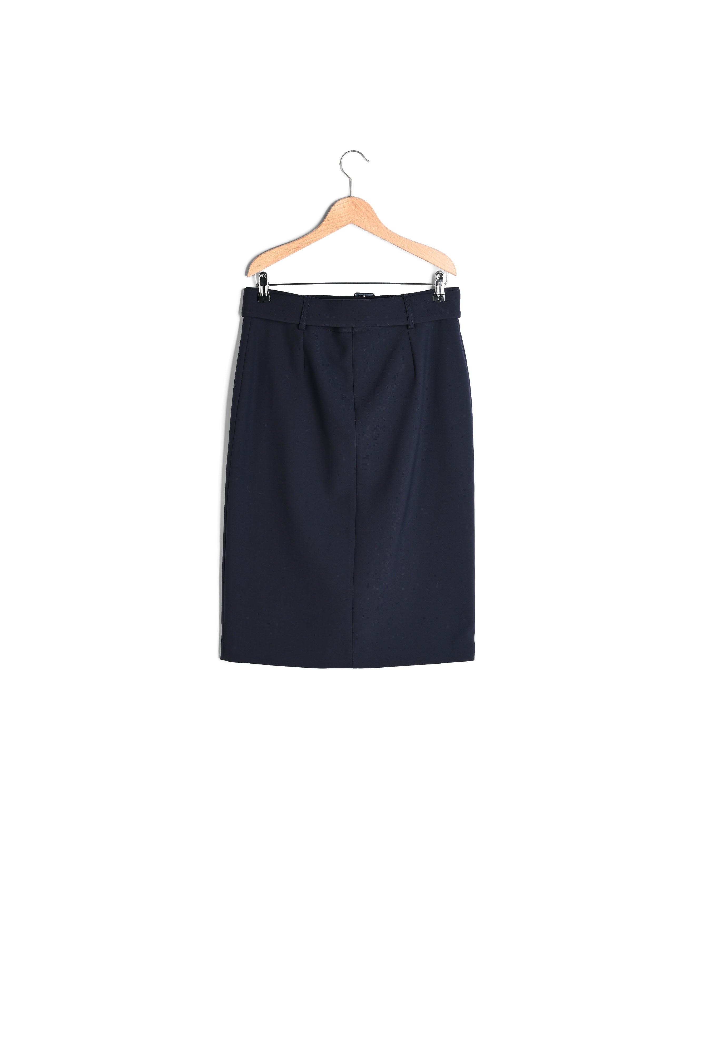 Michela - Jupe droite ceinturée longueur midi Faume - seconde main